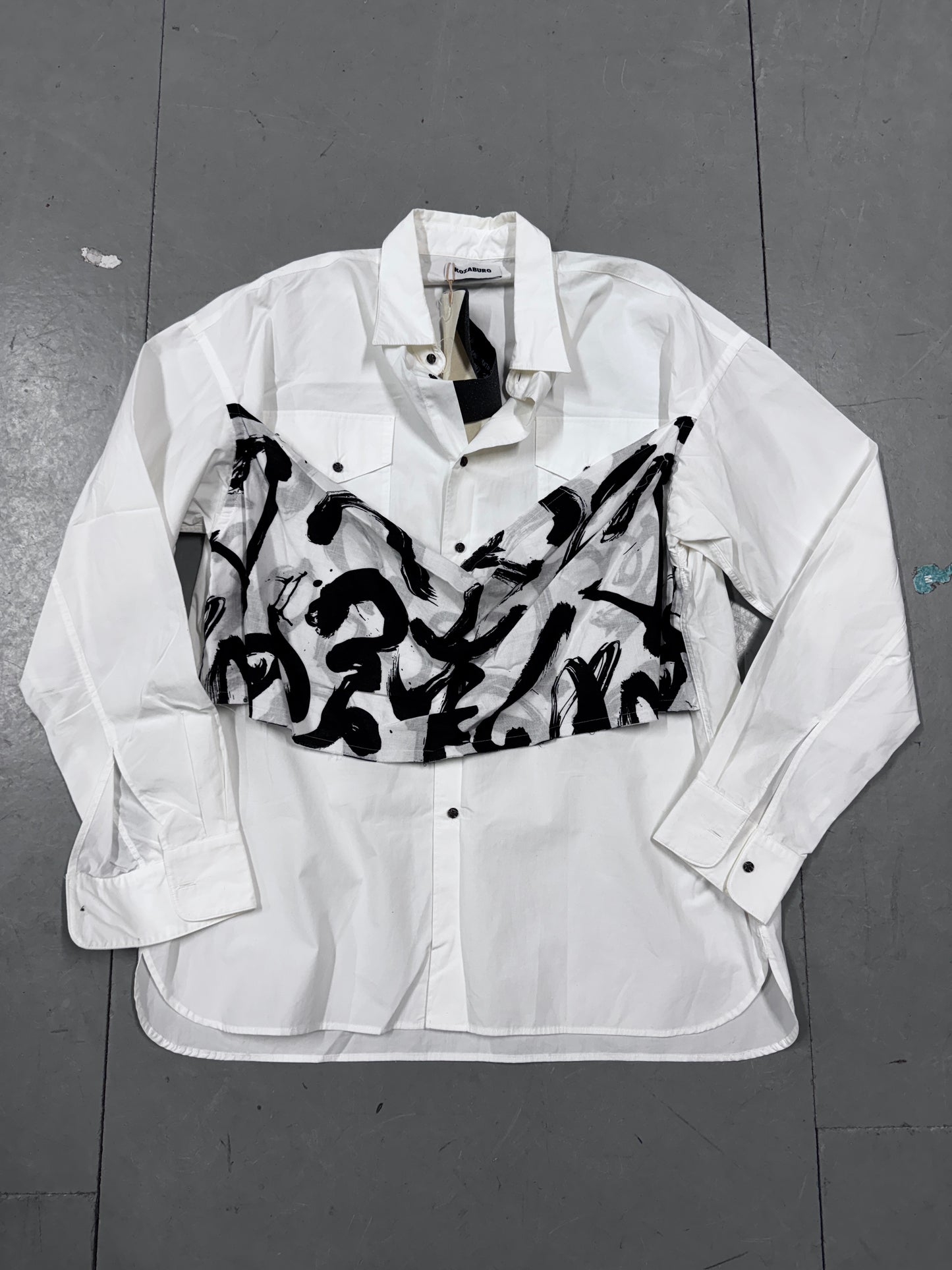Kozaburo SS19 Calligracamo Overlay Shirt