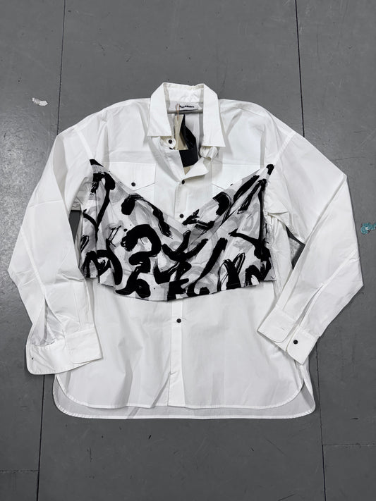 Kozaburo SS19 Calligracamo Overlay Shirt