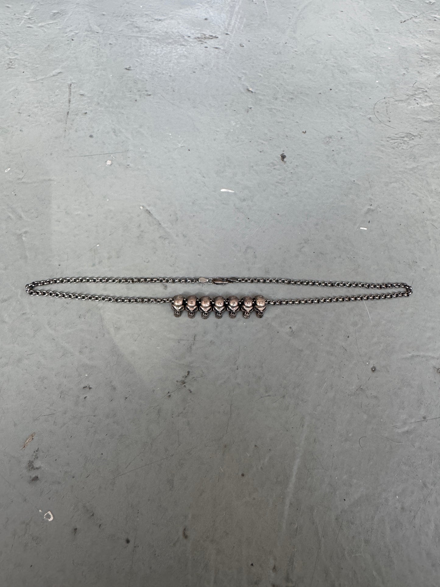 harakiri 925 silver skull pendulum necklace