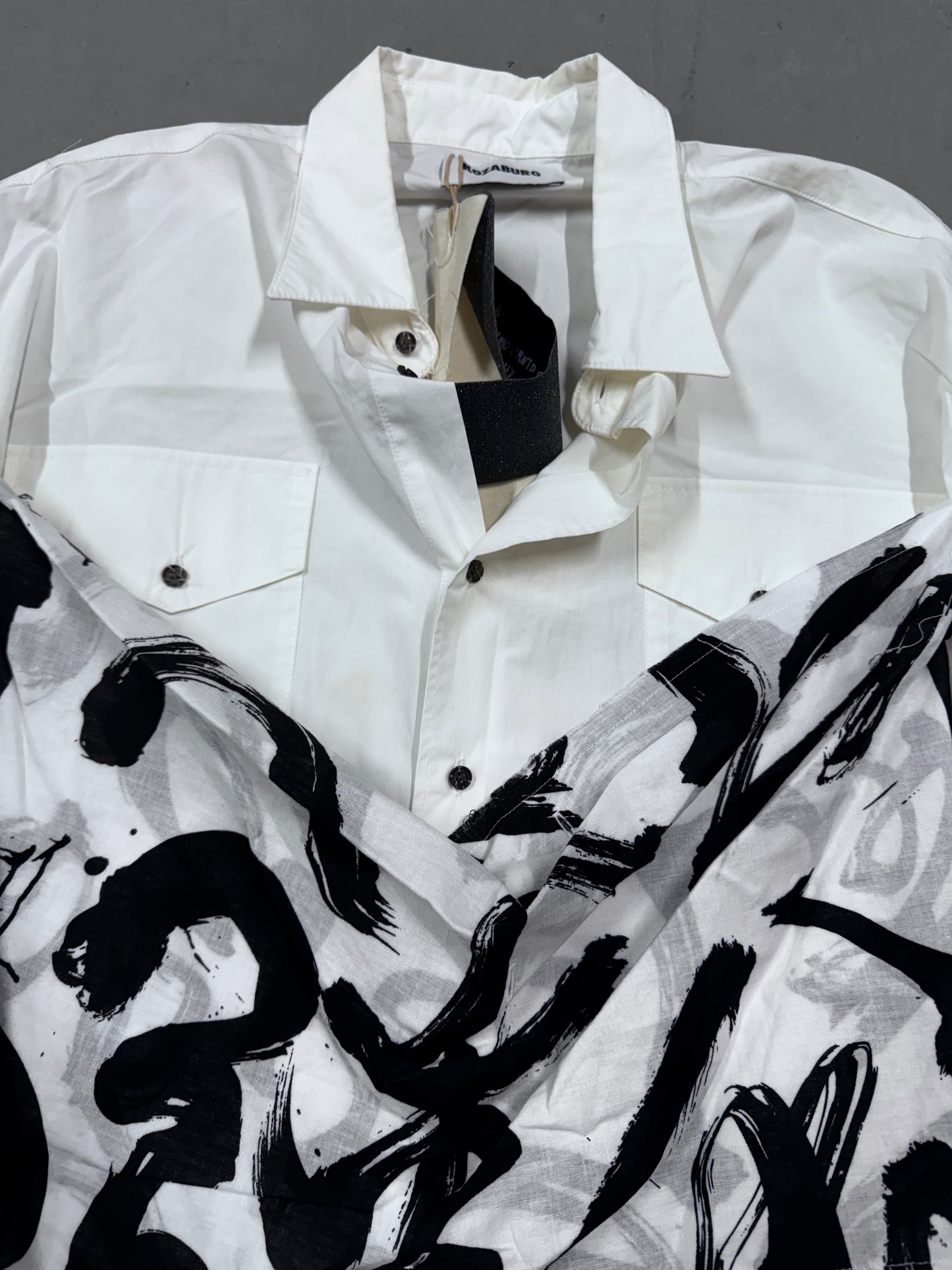 Kozaburo SS19 Calligracamo Overlay Shirt