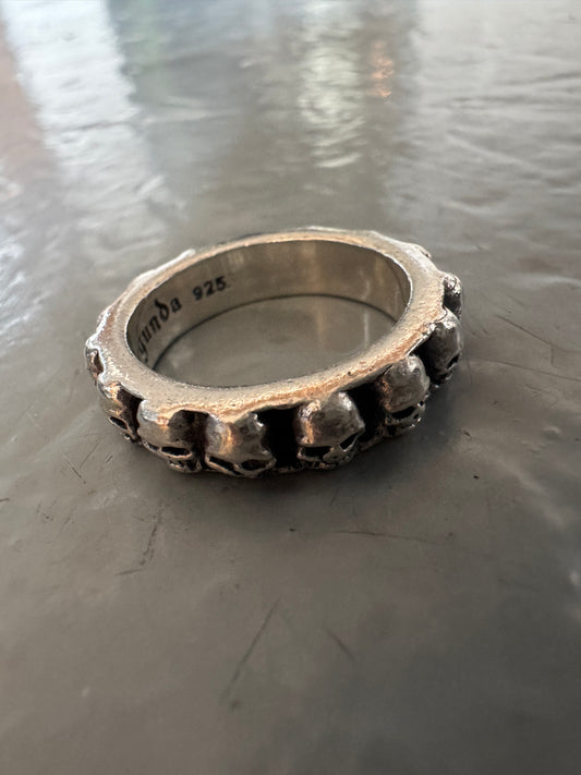 gunda 925 skull ring