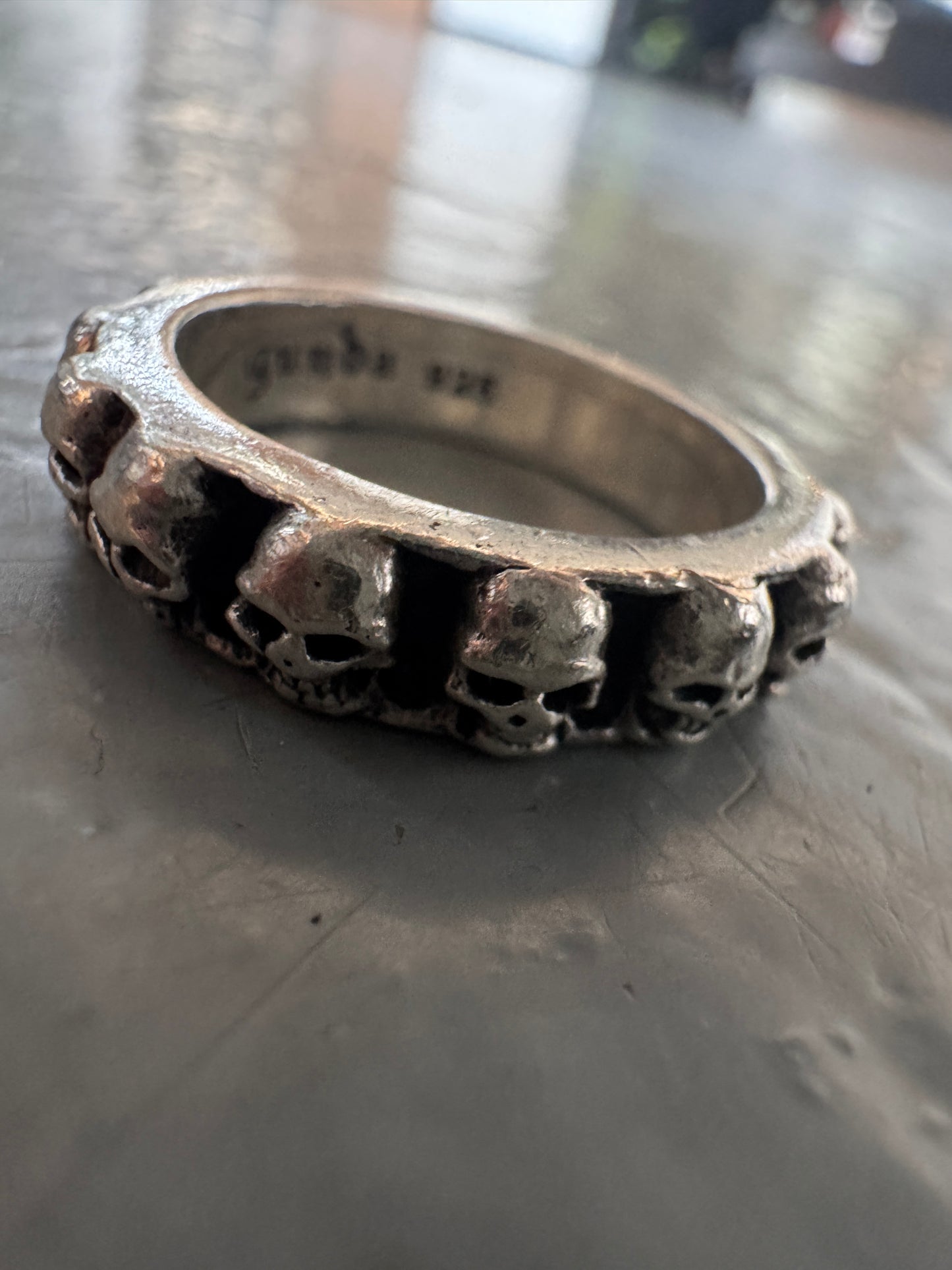 gunda 925 skull ring