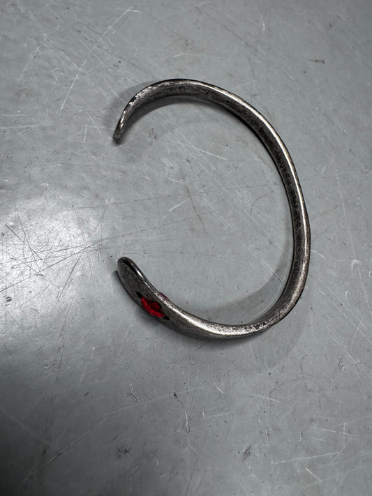 ma+ red threaded brass bracelet