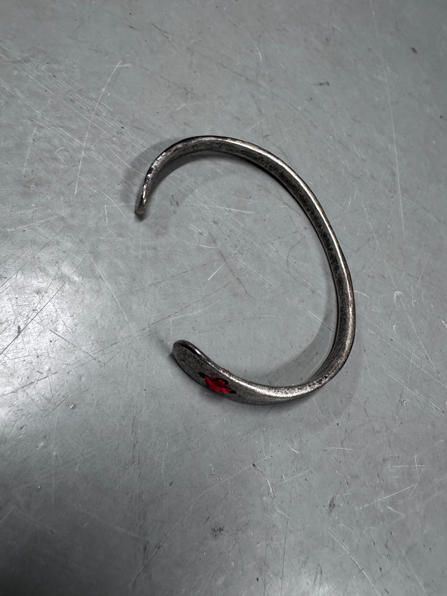 ma+ red threaded brass bracelet