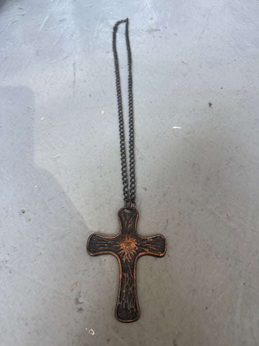 vintage large cross necklace