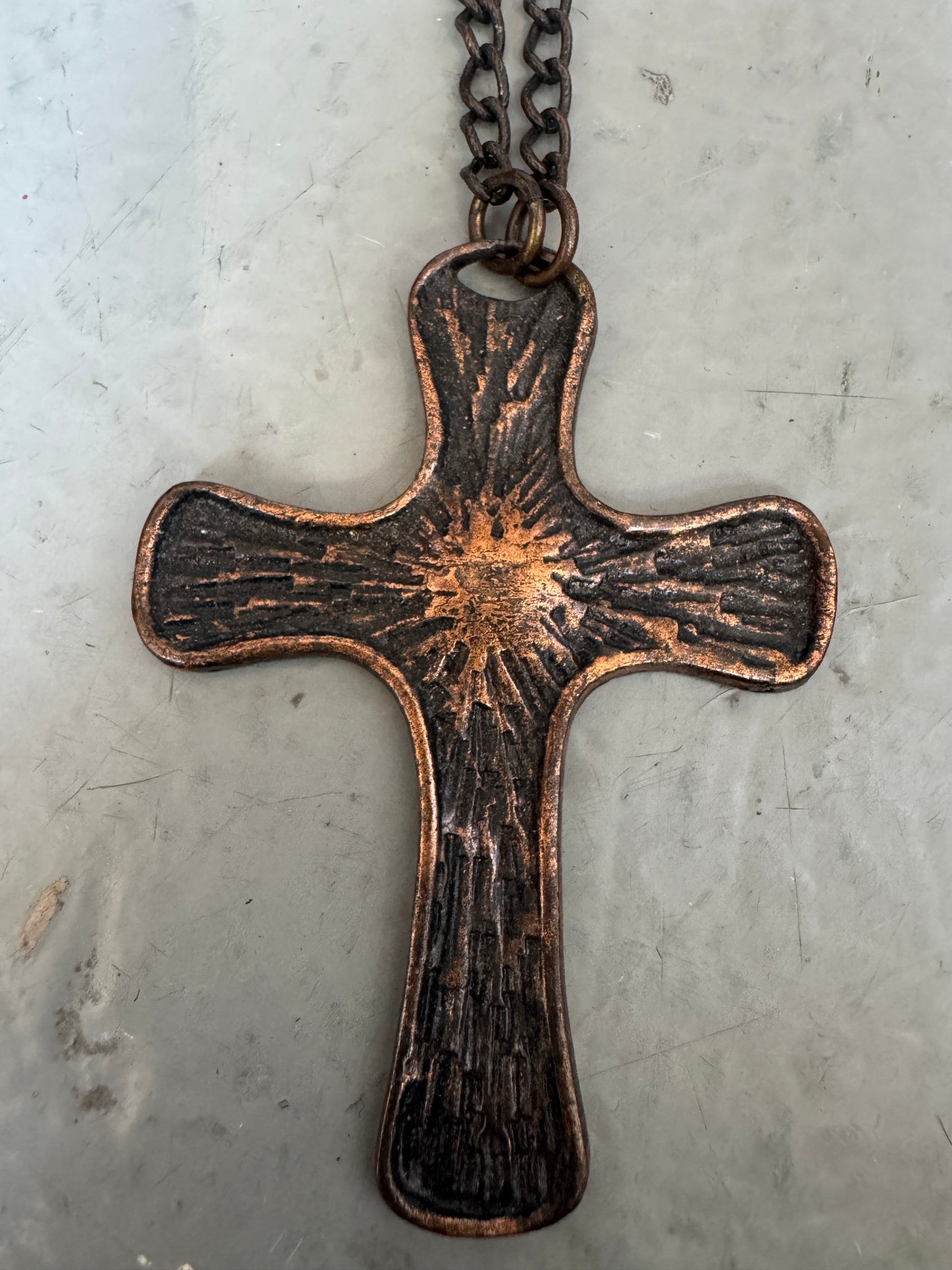 vintage large cross necklace