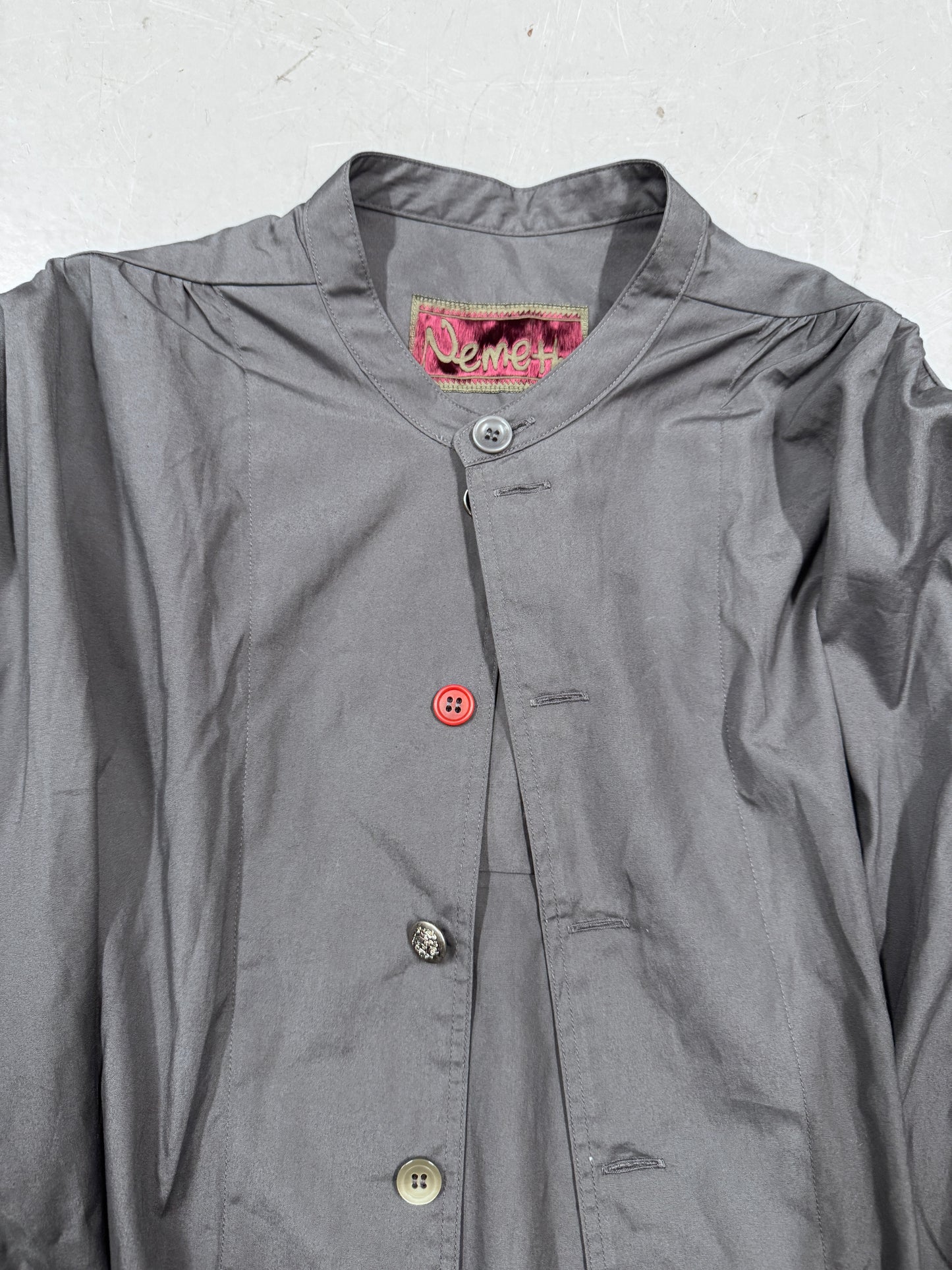 Nemeth Twist Sleeve Mixed Button Shirt