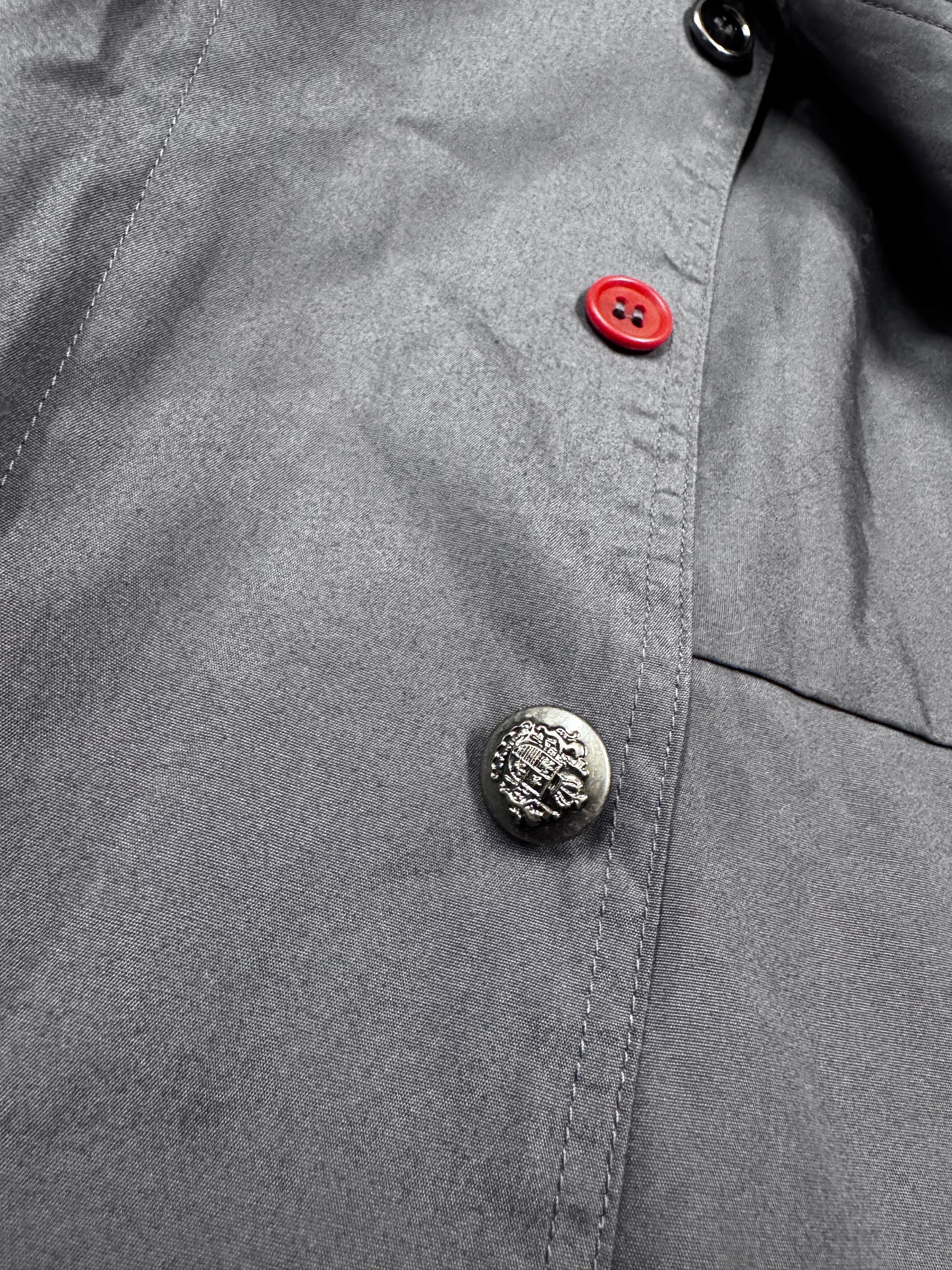 Nemeth Twist Sleeve Mixed Button Shirt