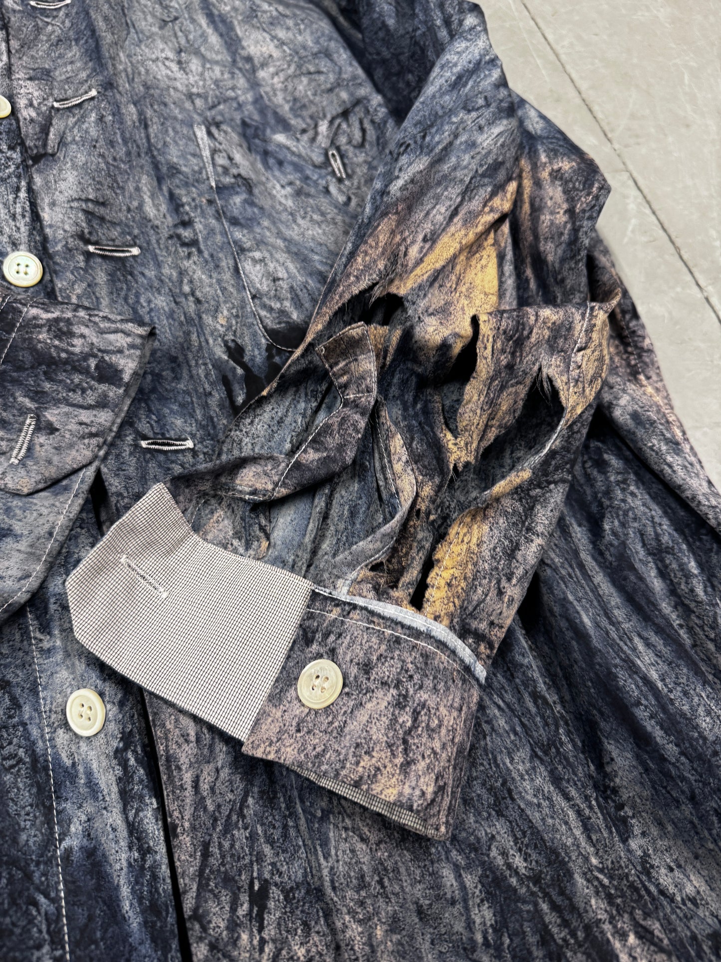 Issey Miyake 90s mix dye shirt
