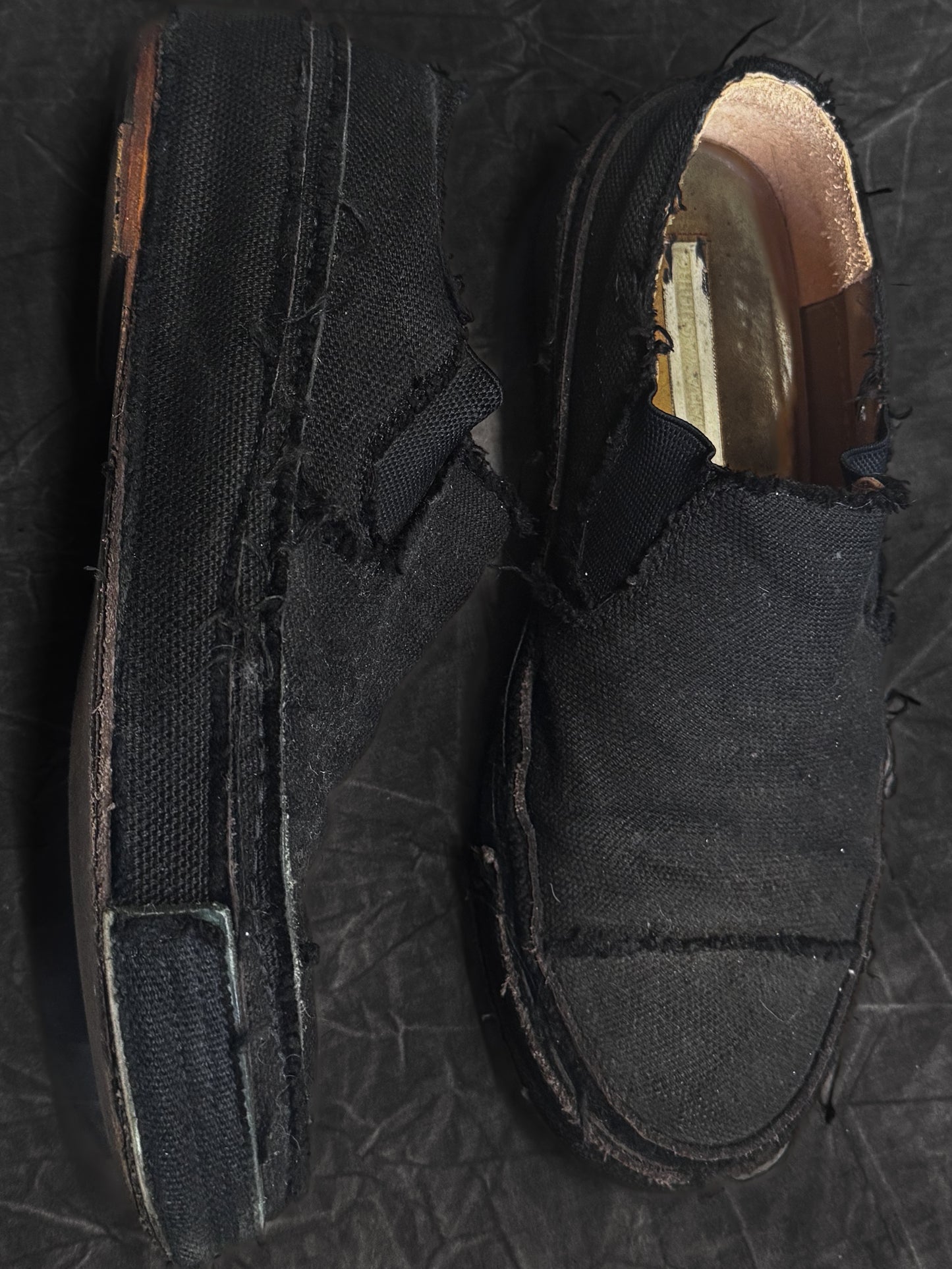 Mihara Yasuhiro Distressed Slip On Shoes