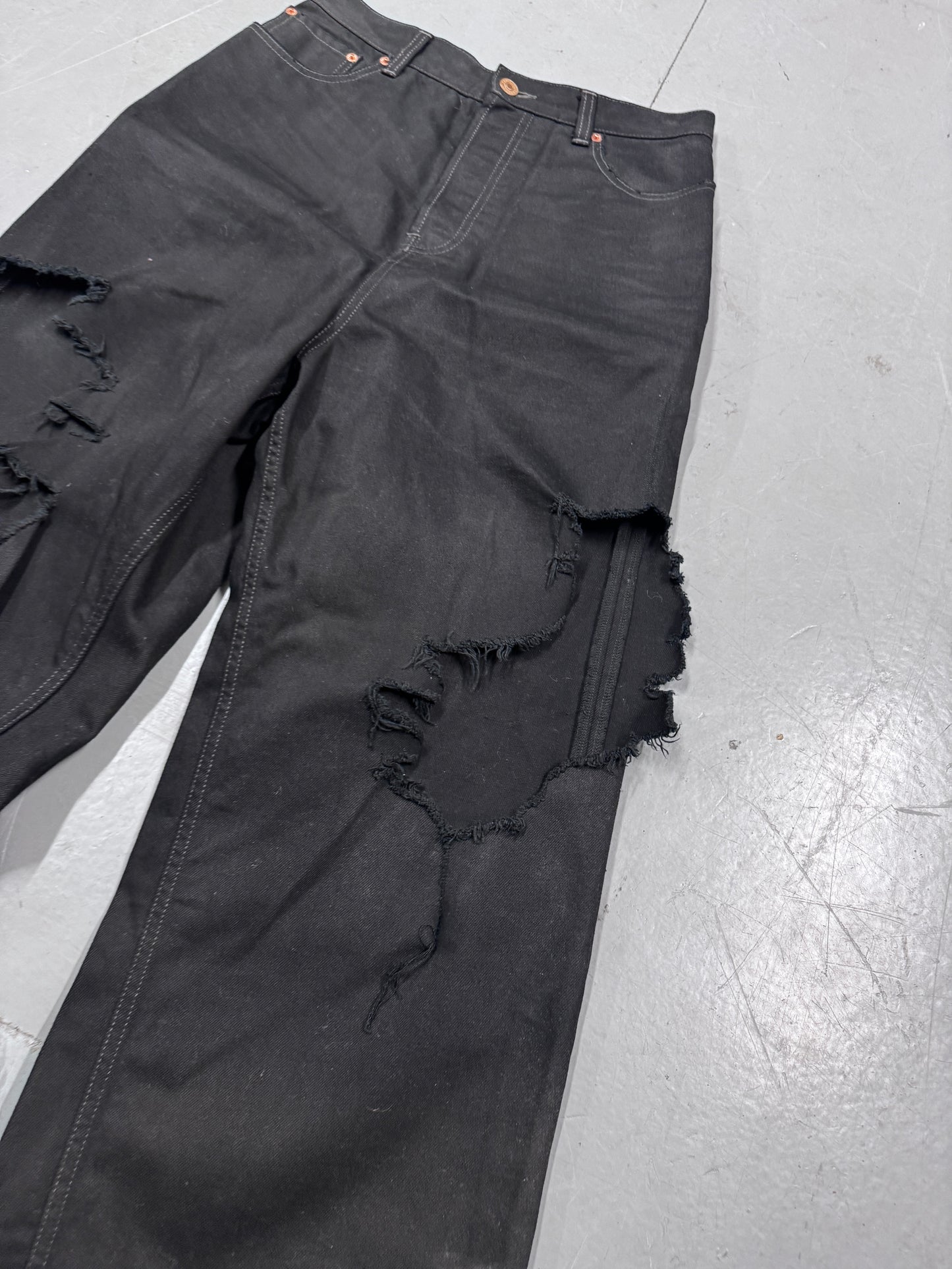 Balenciaga Blowout Brief Wide Jeans