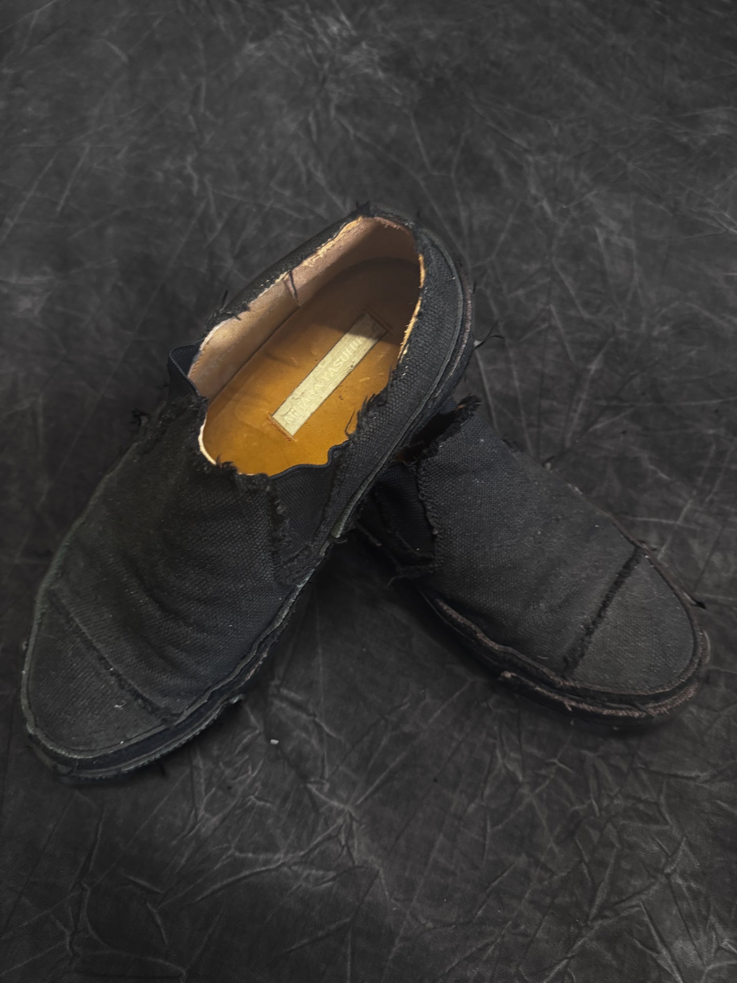Mihara Yasuhiro Distressed Slip On Shoes