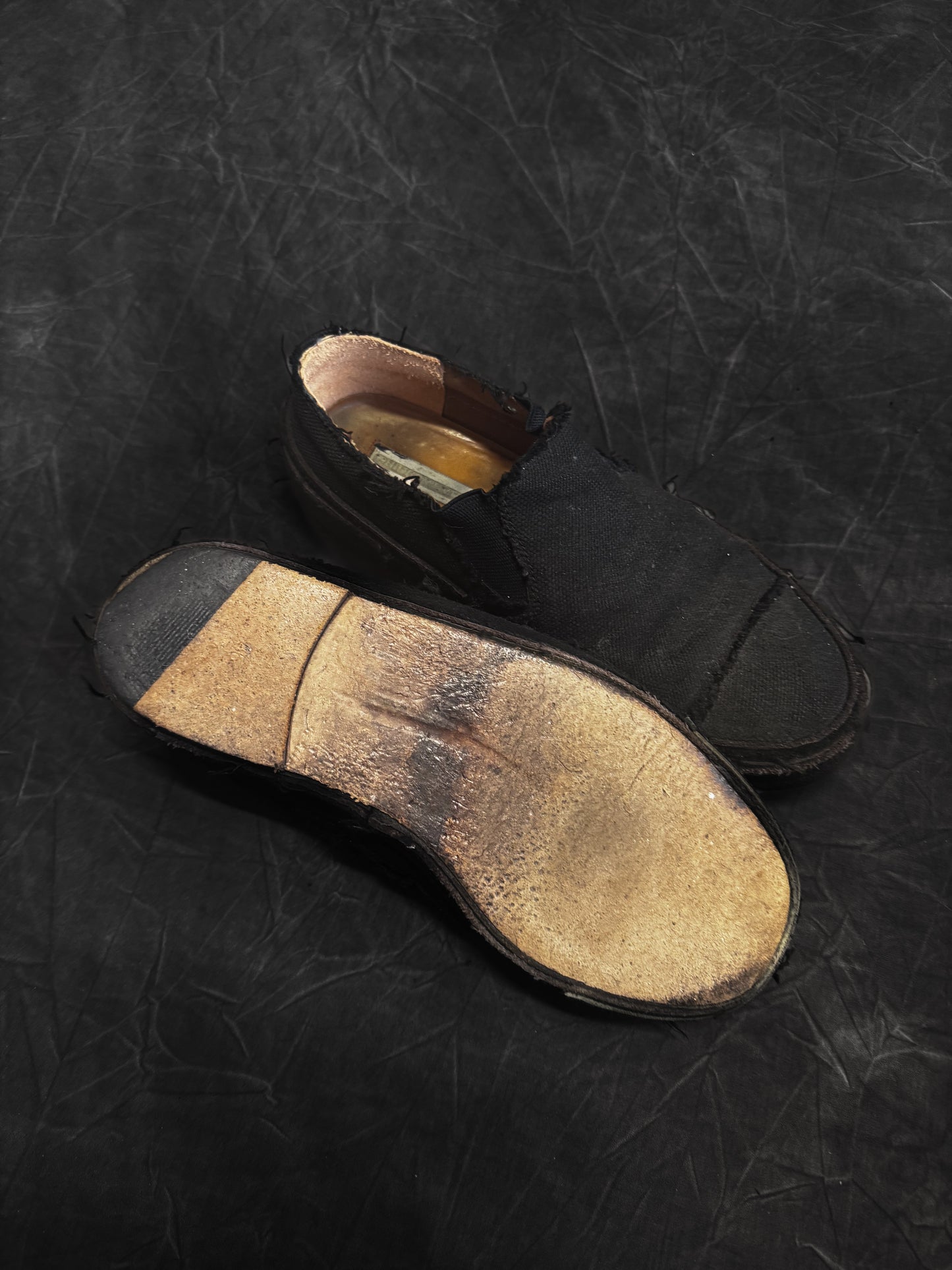 Mihara Yasuhiro Distressed Slip On Shoes