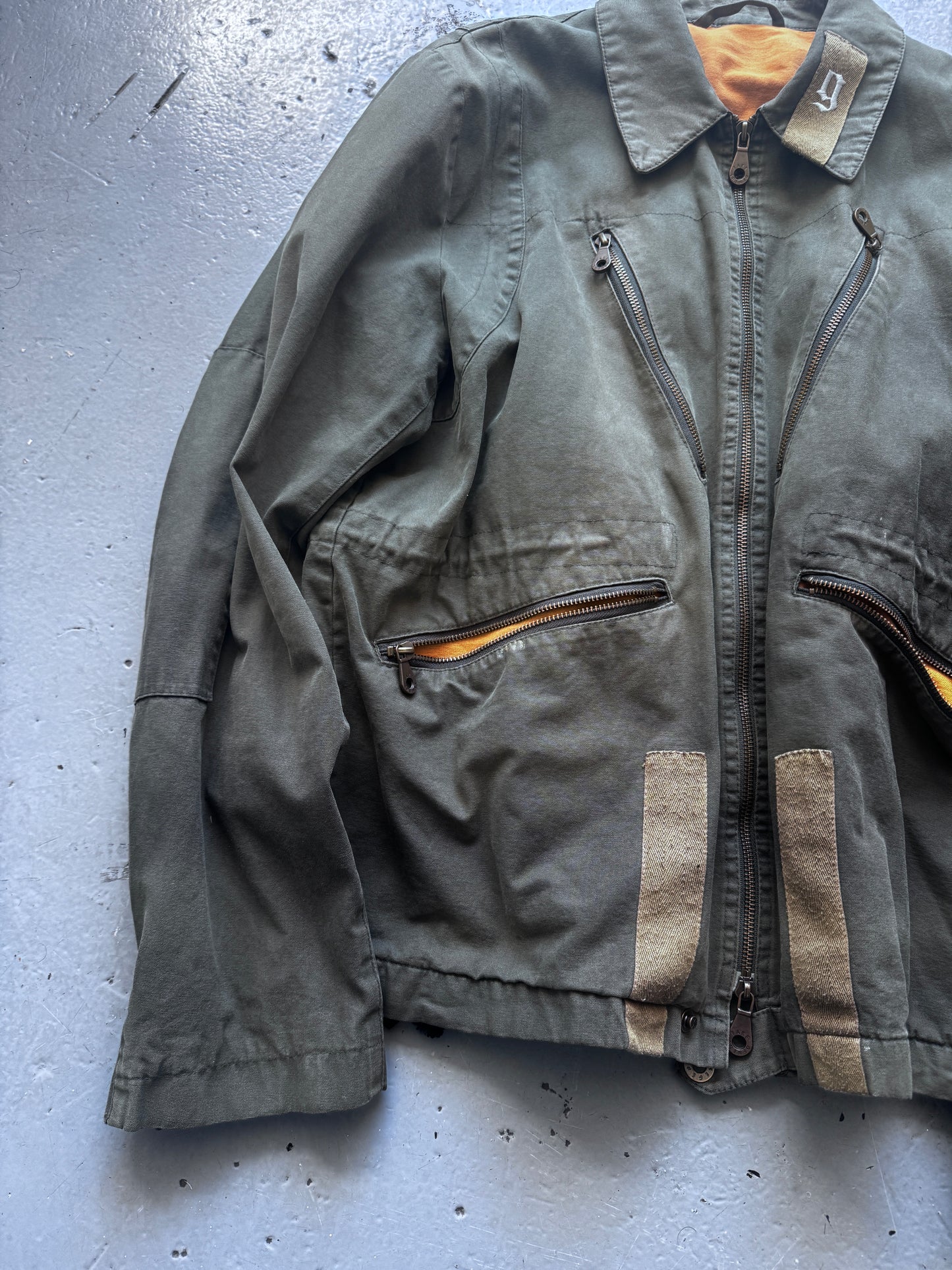Fake London Genius Zipper Flight Jacket