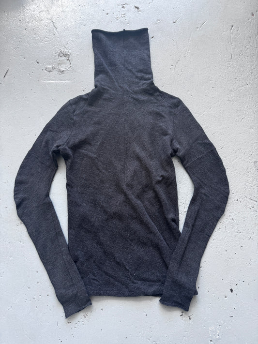 The viridi-anne twist sleeved high neck jumper