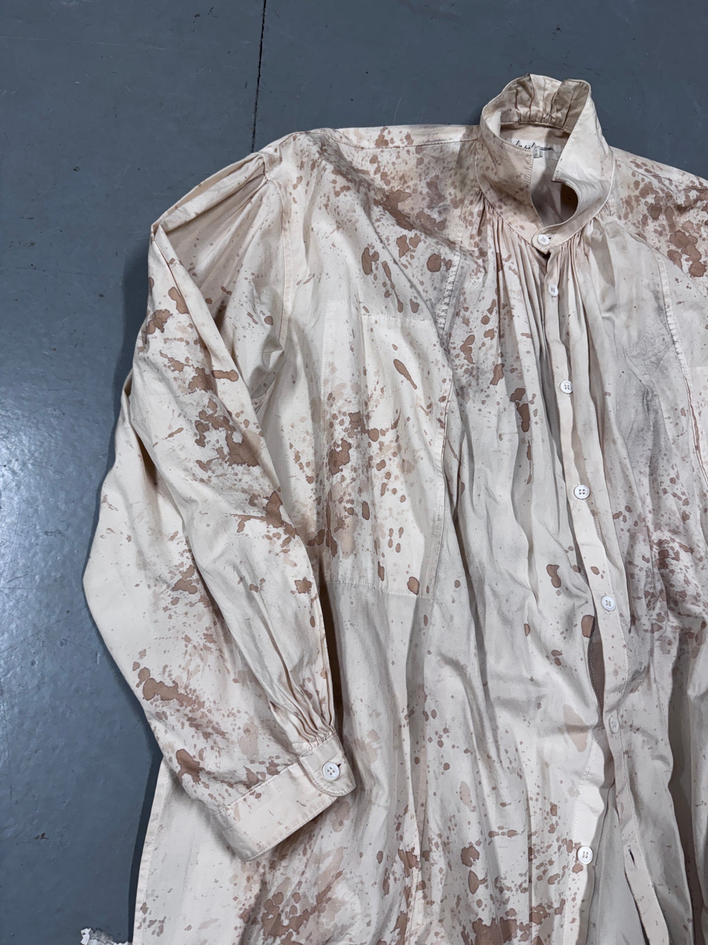Yohji Yamamoto Pour Homme Blood Splatter Pleat Shirt
