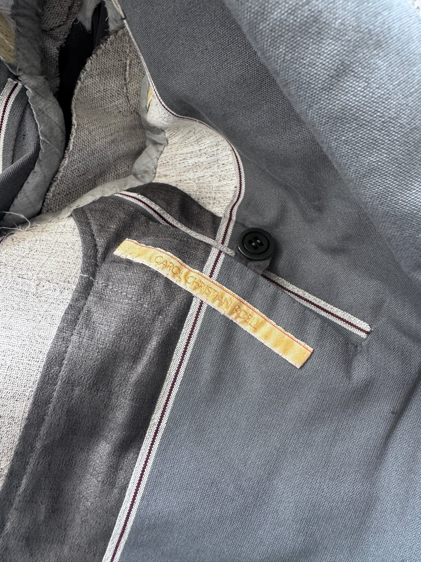 Carol Christian Poell 2008 Self-Edge Structured Blazer