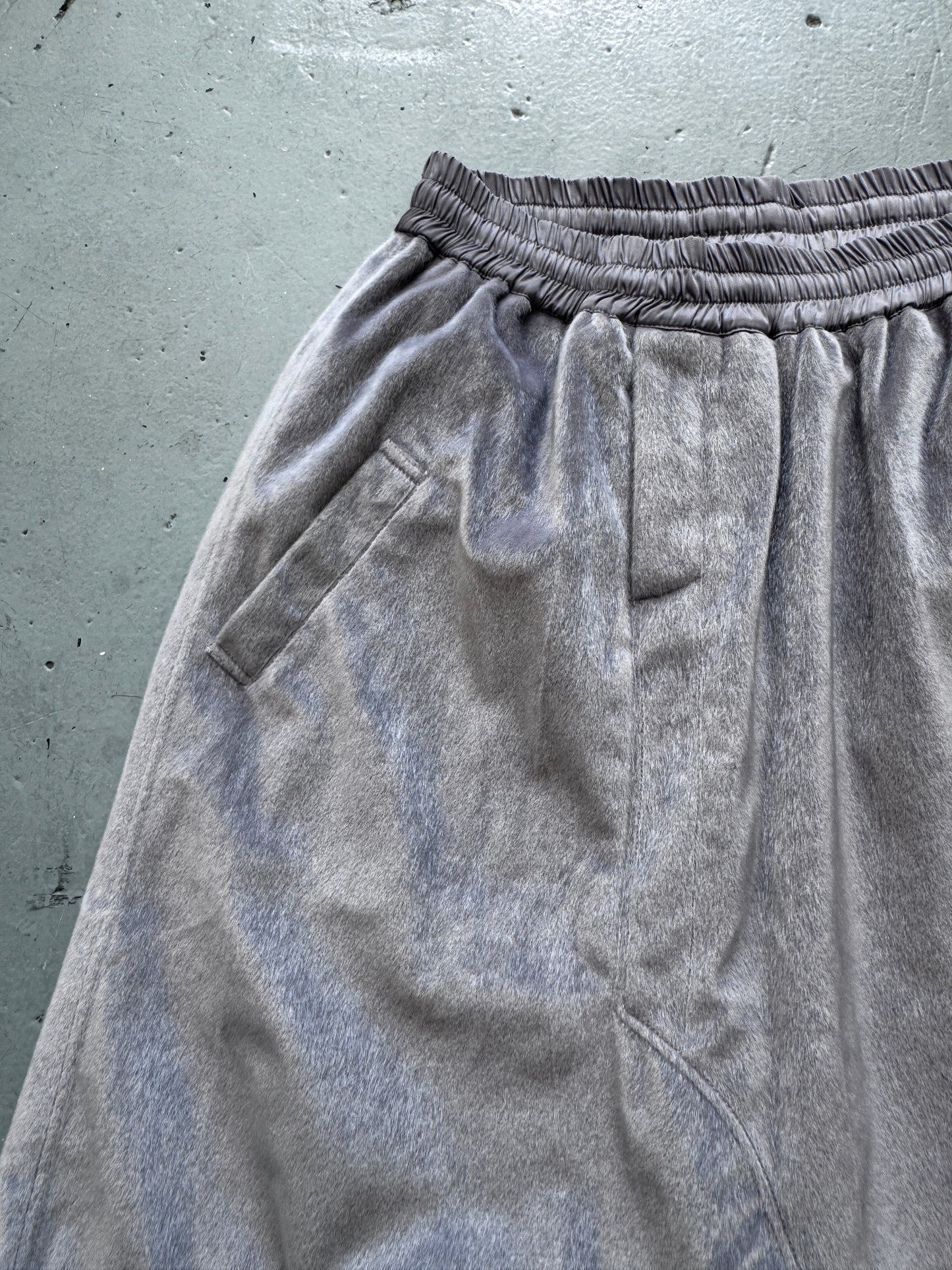 KTZ Fur Effect Drop Crotch Shorts