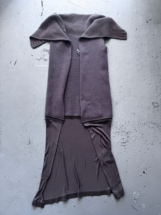 Rick Owens FW04 Queen Shawl Neck Extended Cardigan