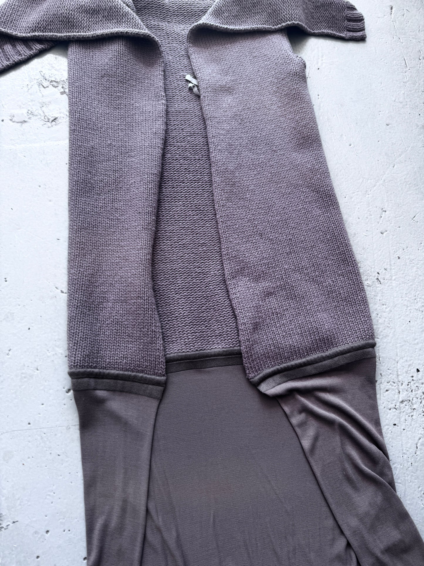 Rick Owens FW04 Queen Shawl Neck Extended Cardigan