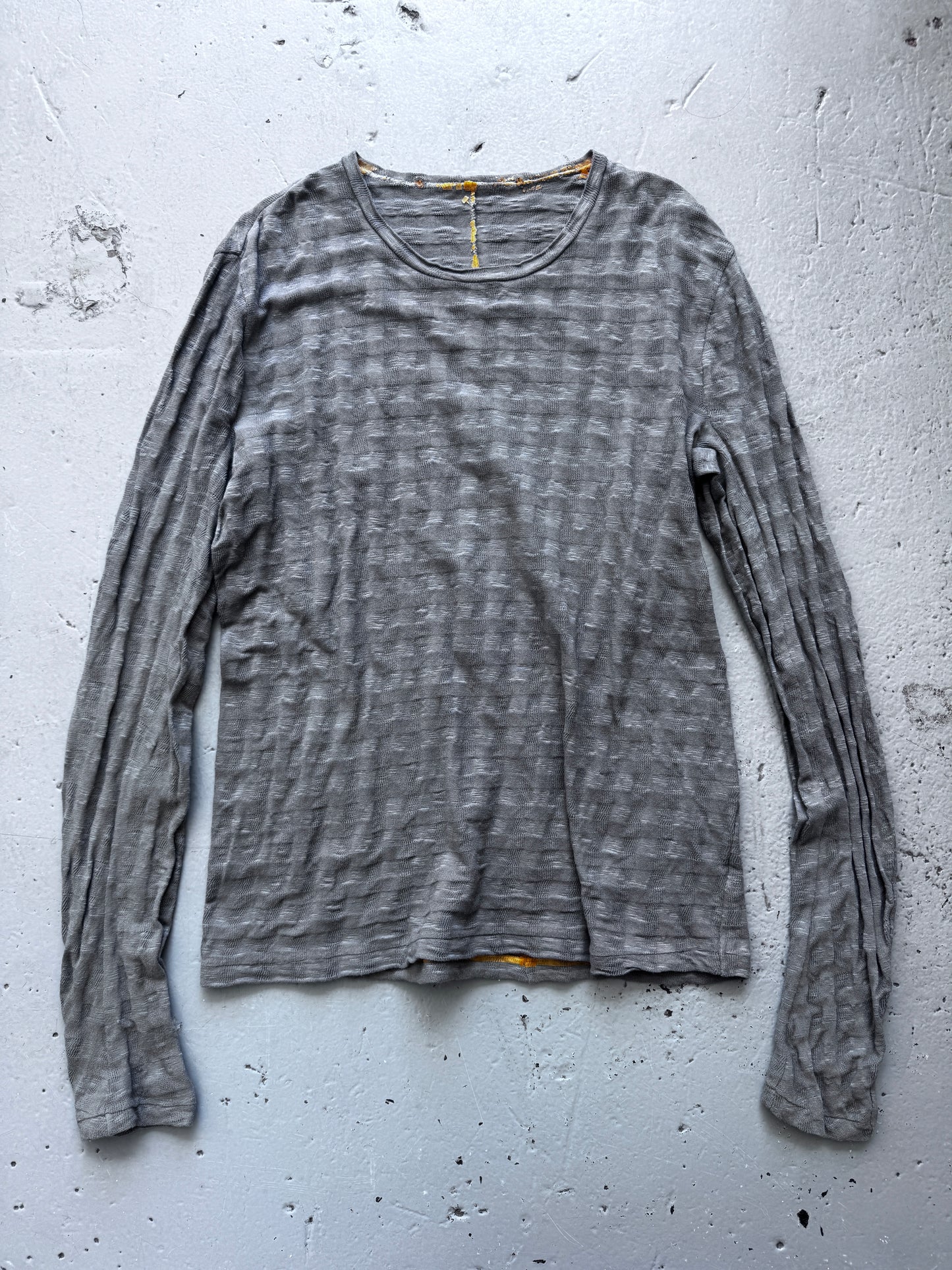 Carol Christian Poell Shirred Knit Wax Seam Longsleeve