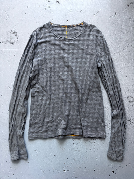 Carol Christian Poell Shirred Knit Wax Seam Longsleeve