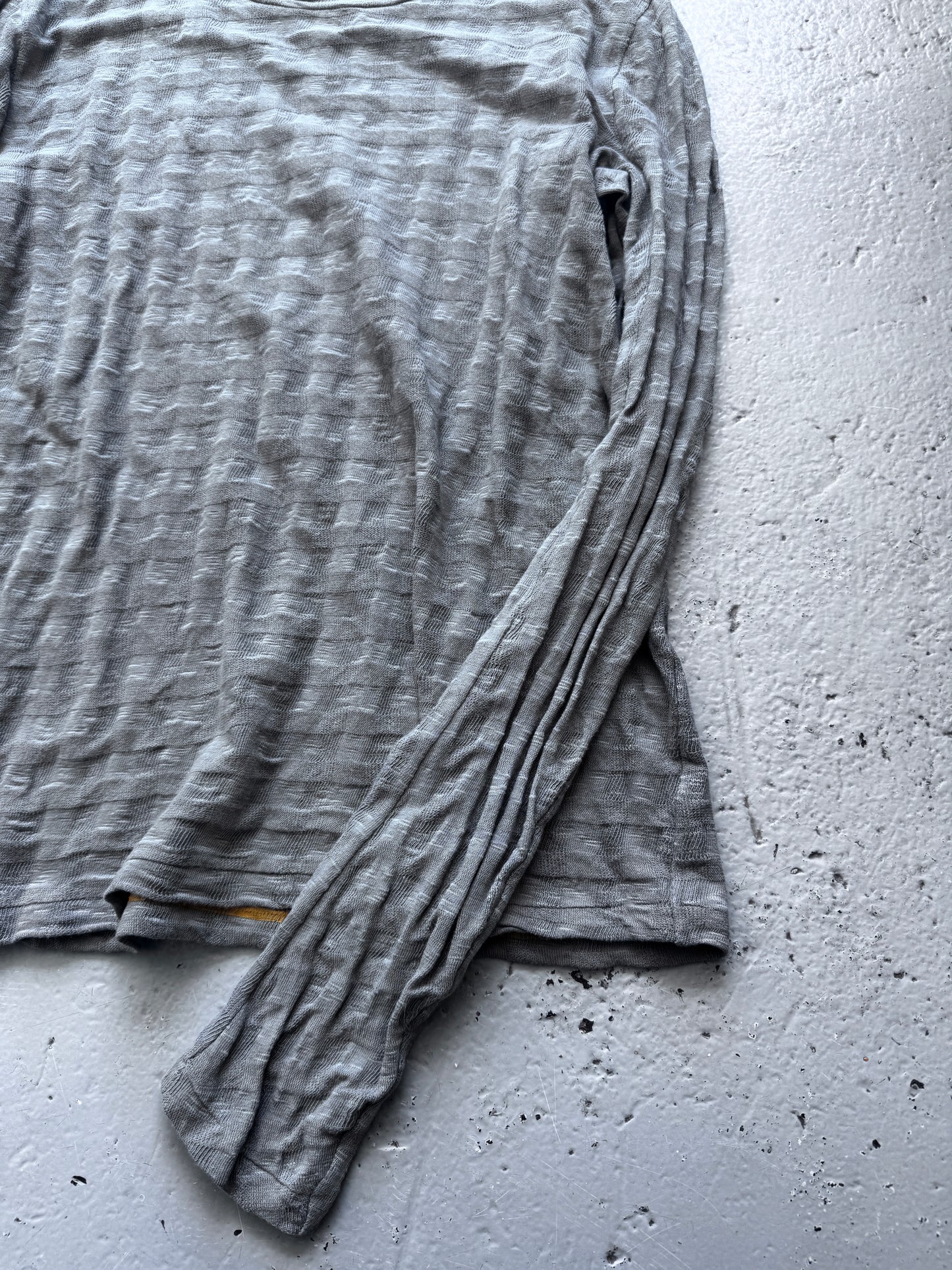Carol Christian Poell Shirred Knit Wax Seam Longsleeve
