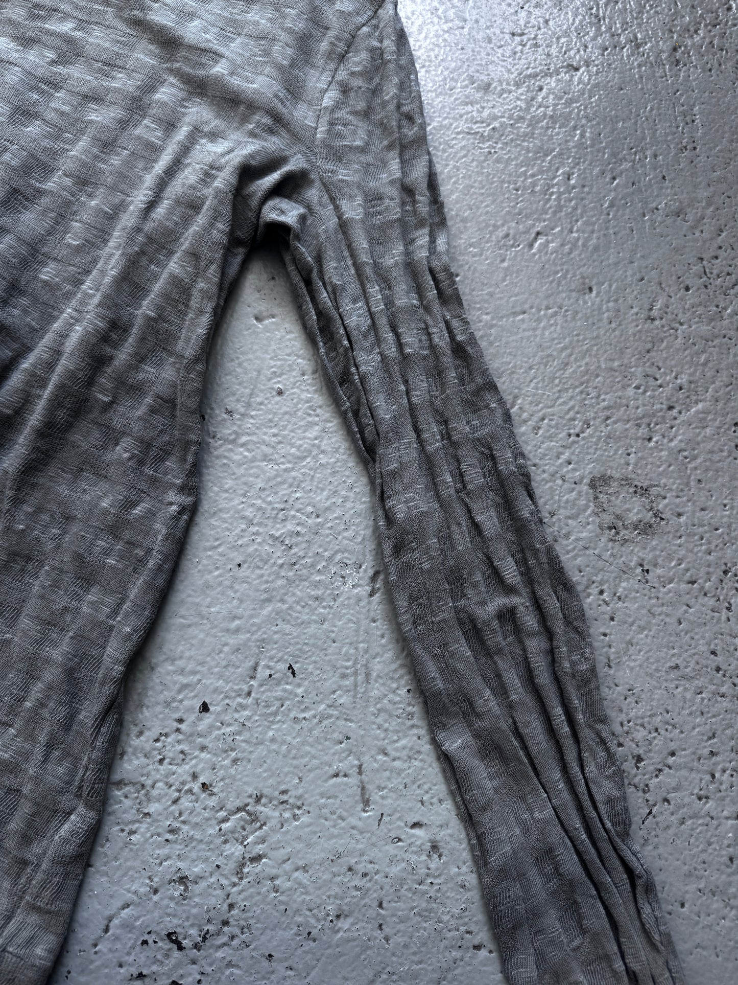 Carol Christian Poell Shirred Knit Wax Seam Longsleeve