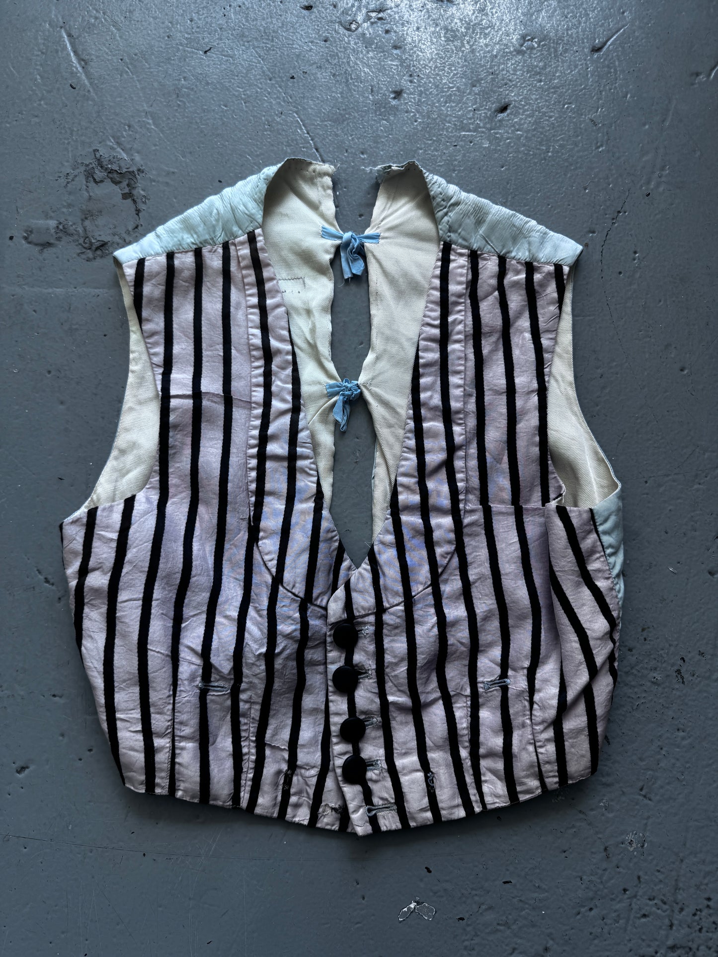 Antique Theatrical Button and Tie Waistcoat