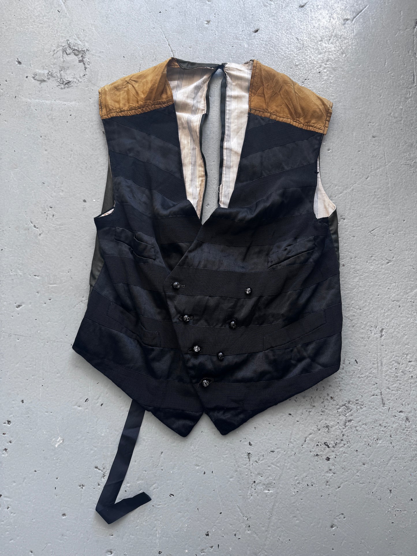 Antique Theatrical Button and Tie Waistcoat