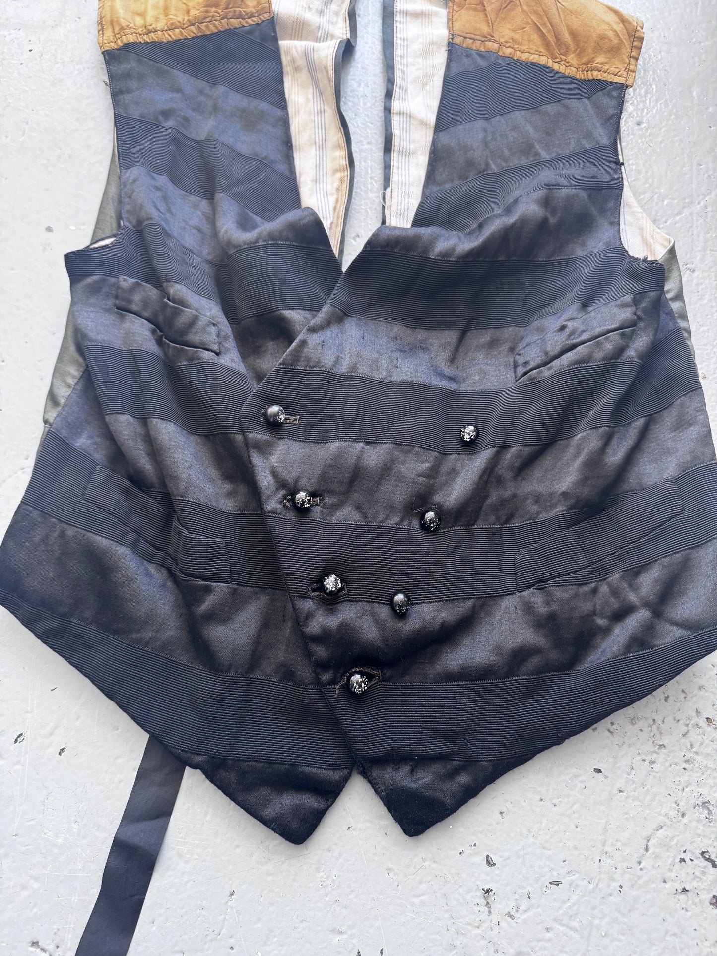 Antique Theatrical Button and Tie Waistcoat