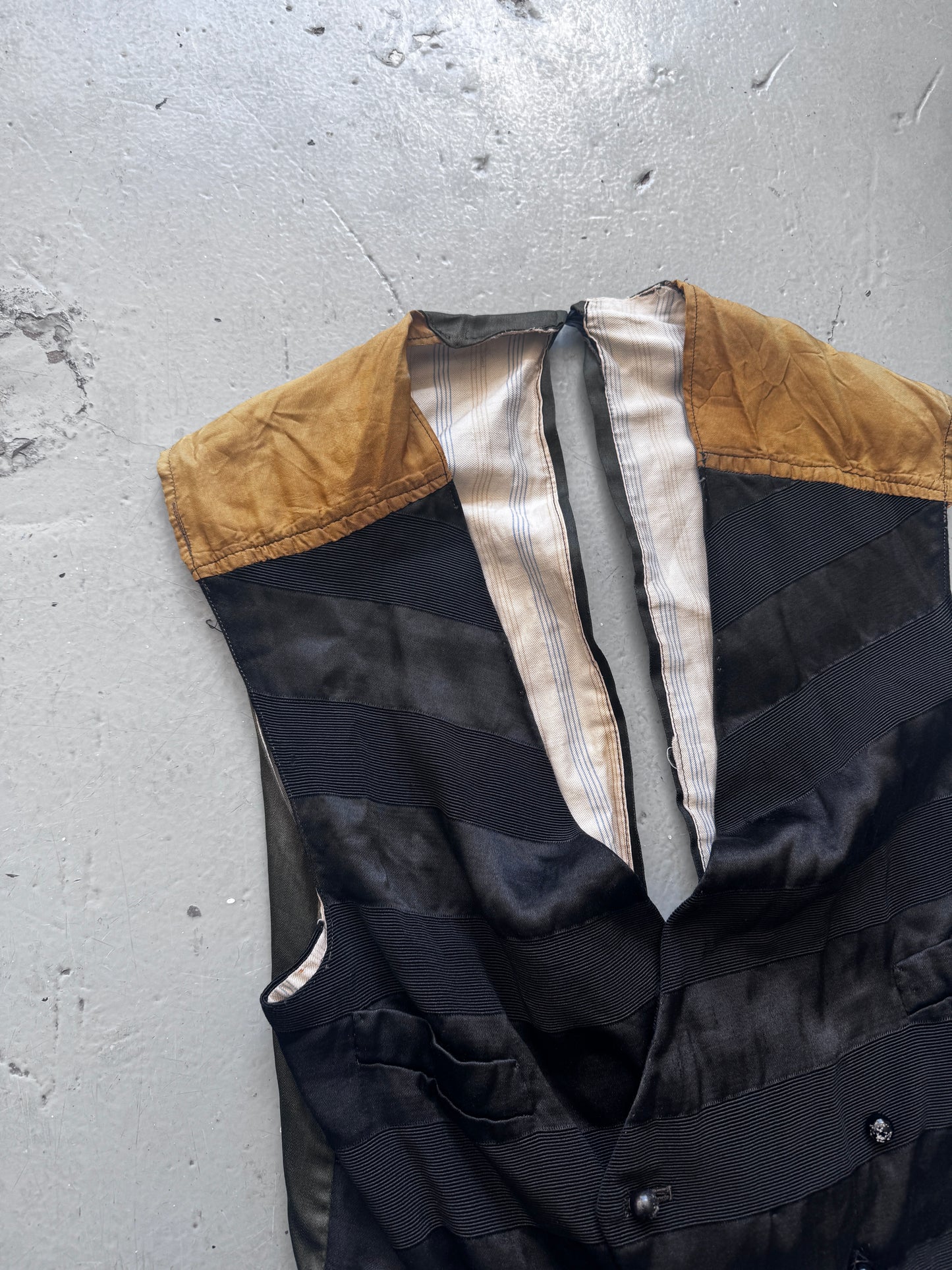 Antique Theatrical Button and Tie Waistcoat