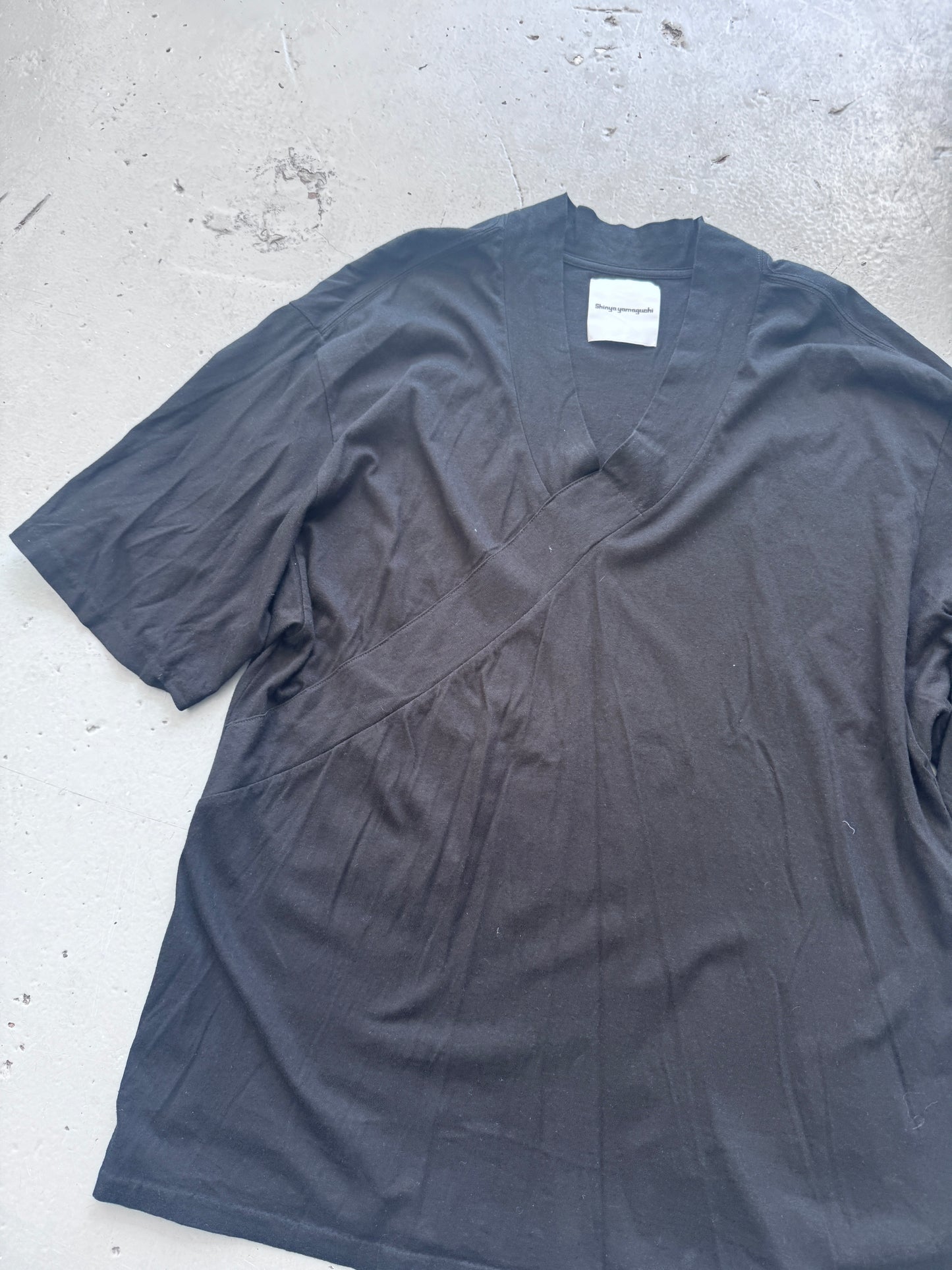 Shinya Yamaguchi Drape Layer Neck Tee