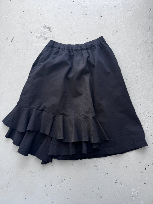 Comme Des Garcons Boiled Poly Ruffle Skirt
