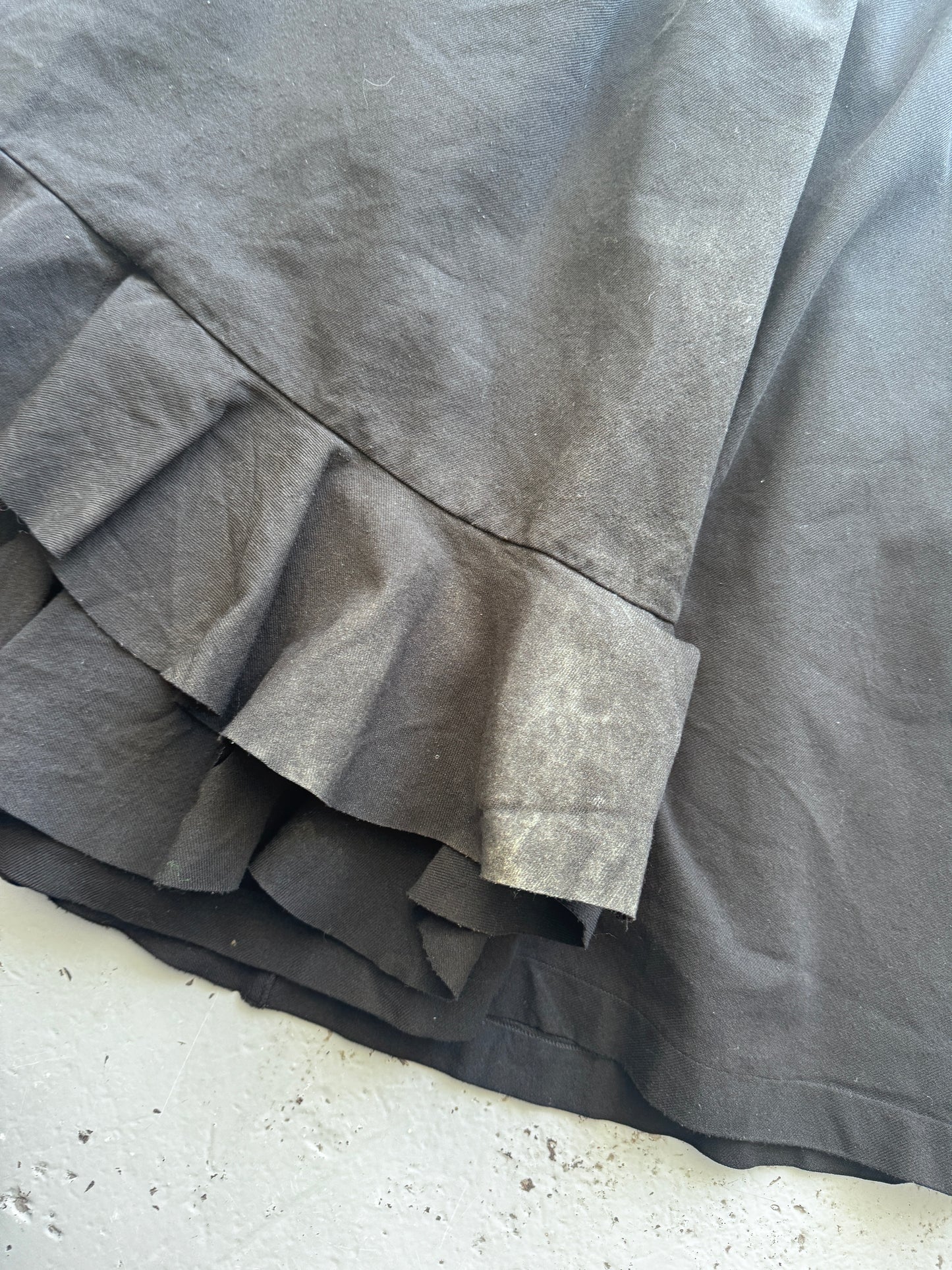 Comme Des Garcons Boiled Poly Ruffle Skirt