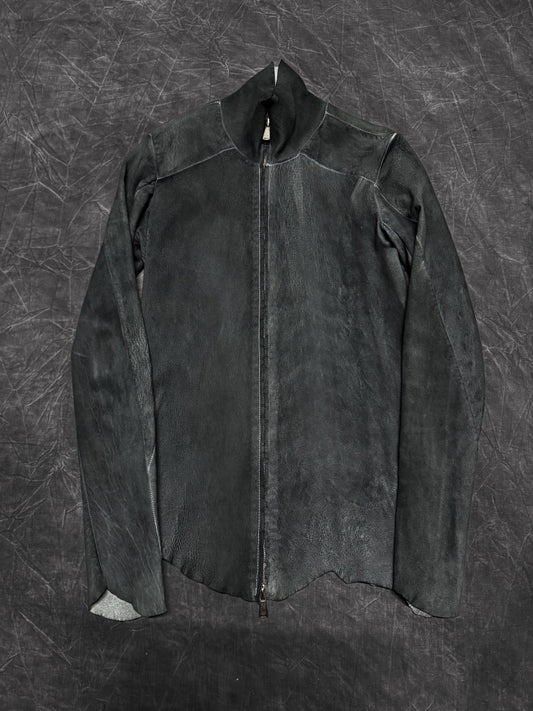 10Sei0Otto Stretch Washed Leather Overlock Jacket