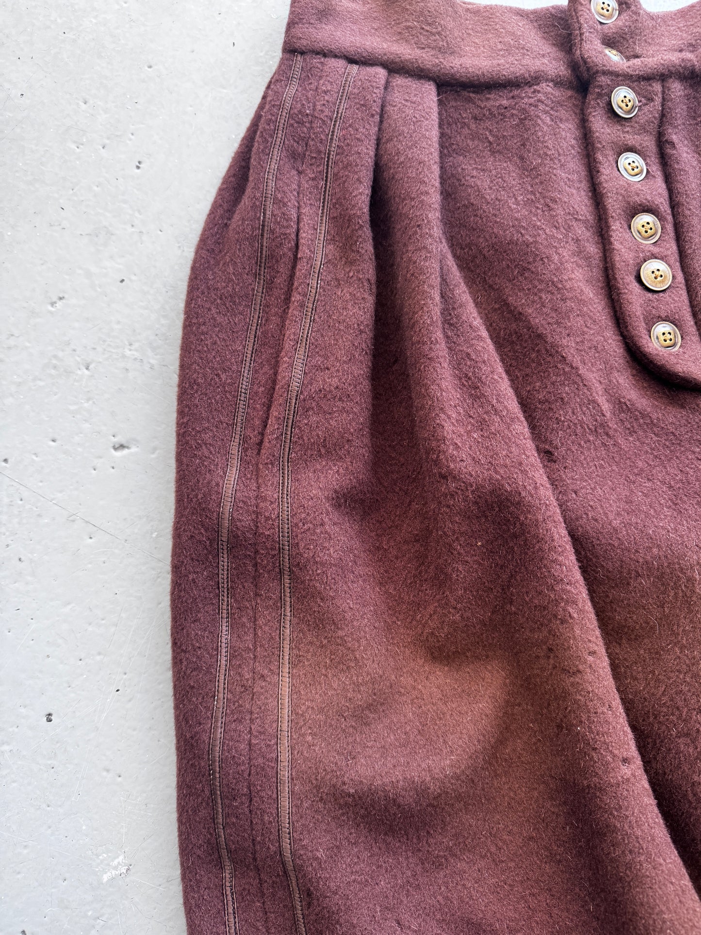 Antique Theatrical Wool Short Trouser