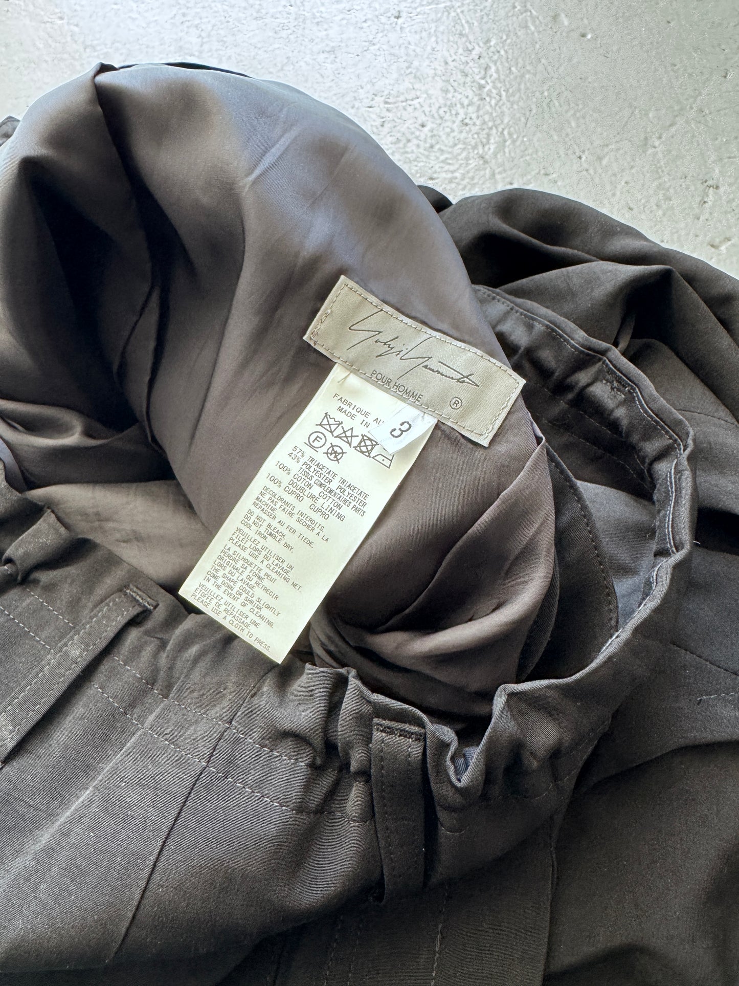 Yohji Yamamoto Pour Homme Crinkle Seam Suit Trouser
