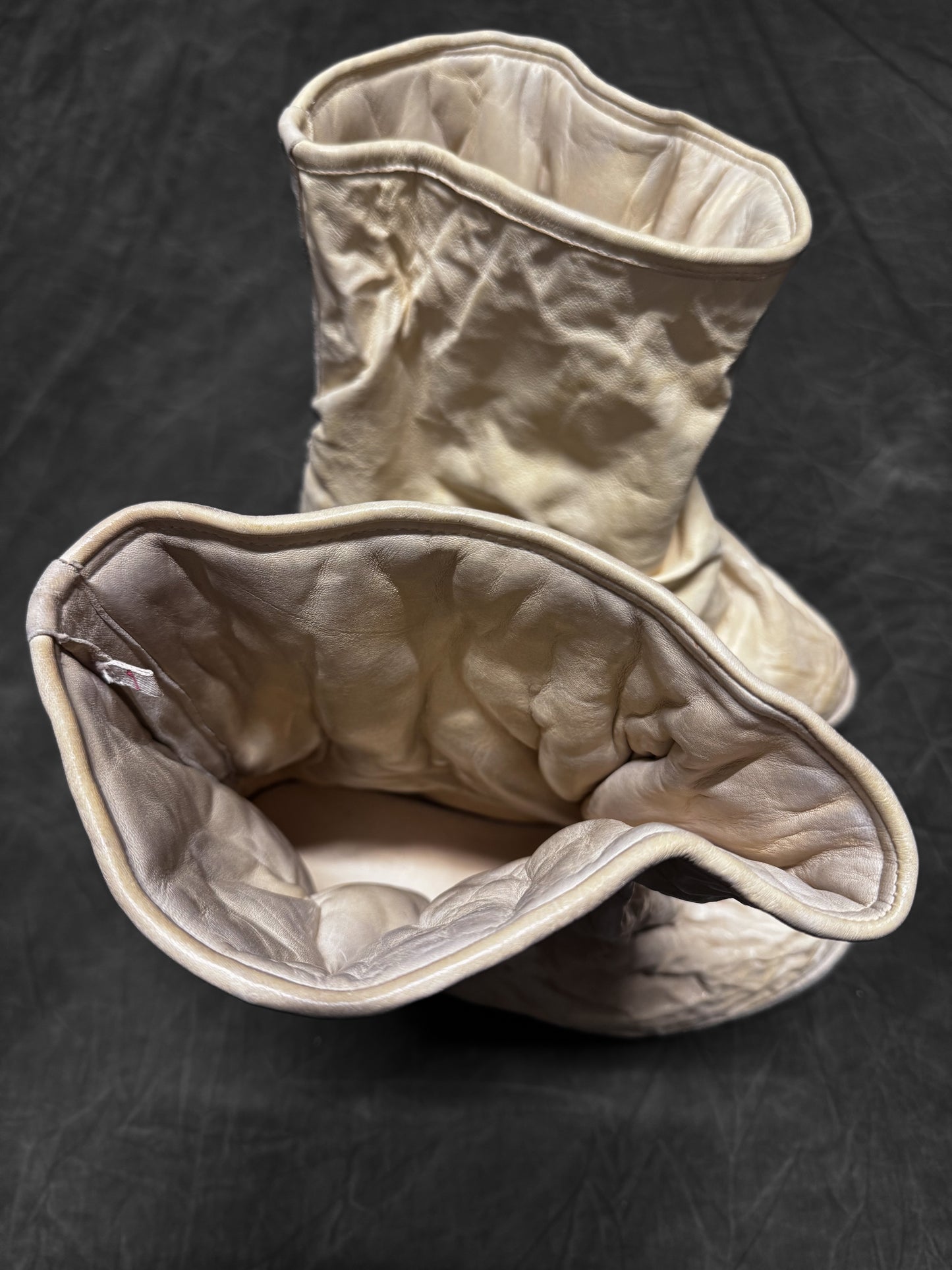 Carol Christian Poell Aluminium and Kangaroo Leather Crush Boots