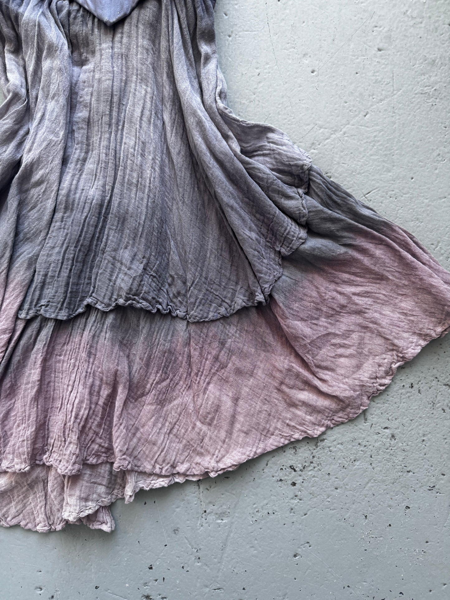 Antique Handmade Garment Dyed Bone Corset Dress