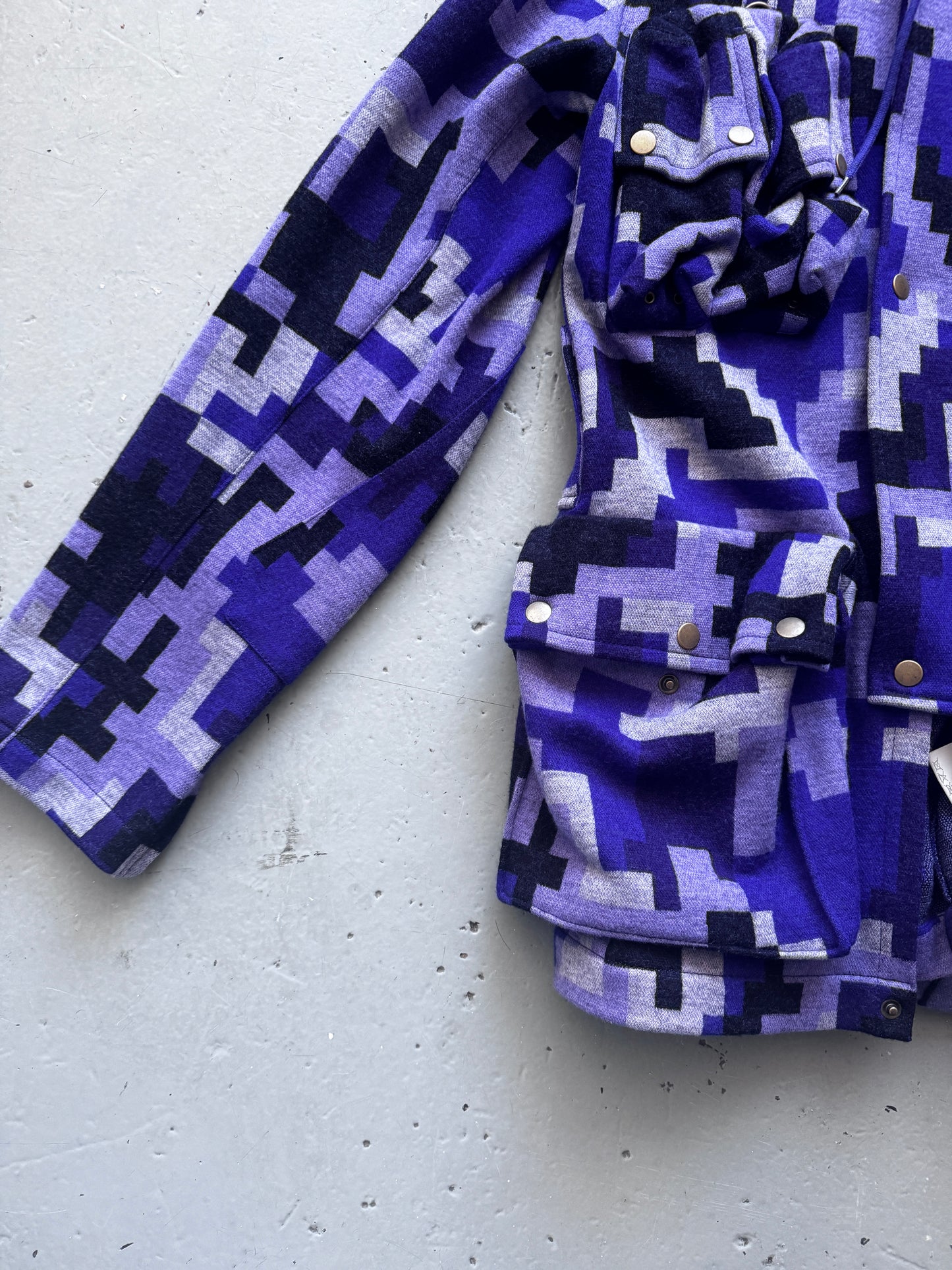 beauty:beast also digi camo cargo knit hoodie
