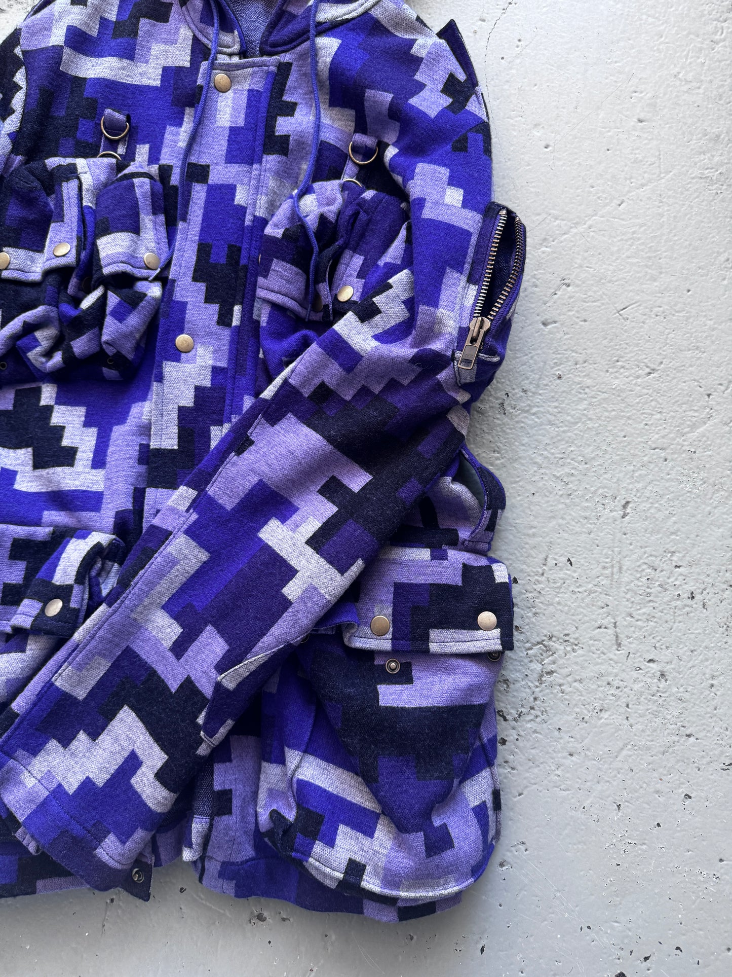 beauty:beast also digi camo cargo knit hoodie