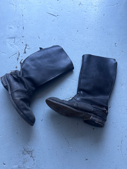 1950s vintage back Zip Moto Boots