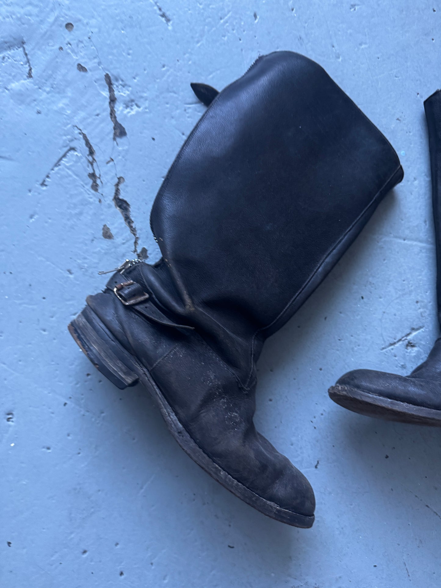 1950s vintage back Zip Moto Boots
