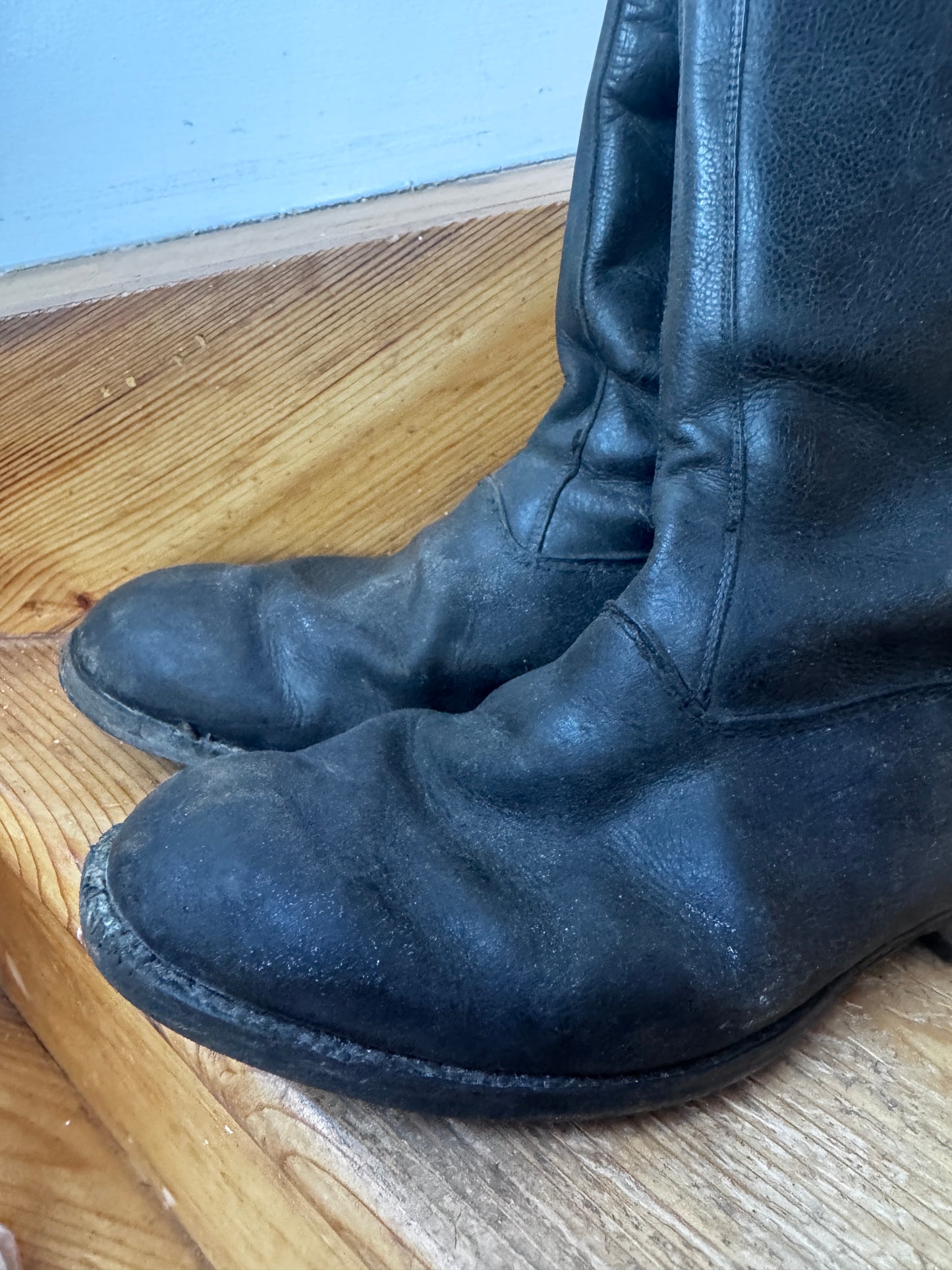 1950s vintage back Zip Moto Boots