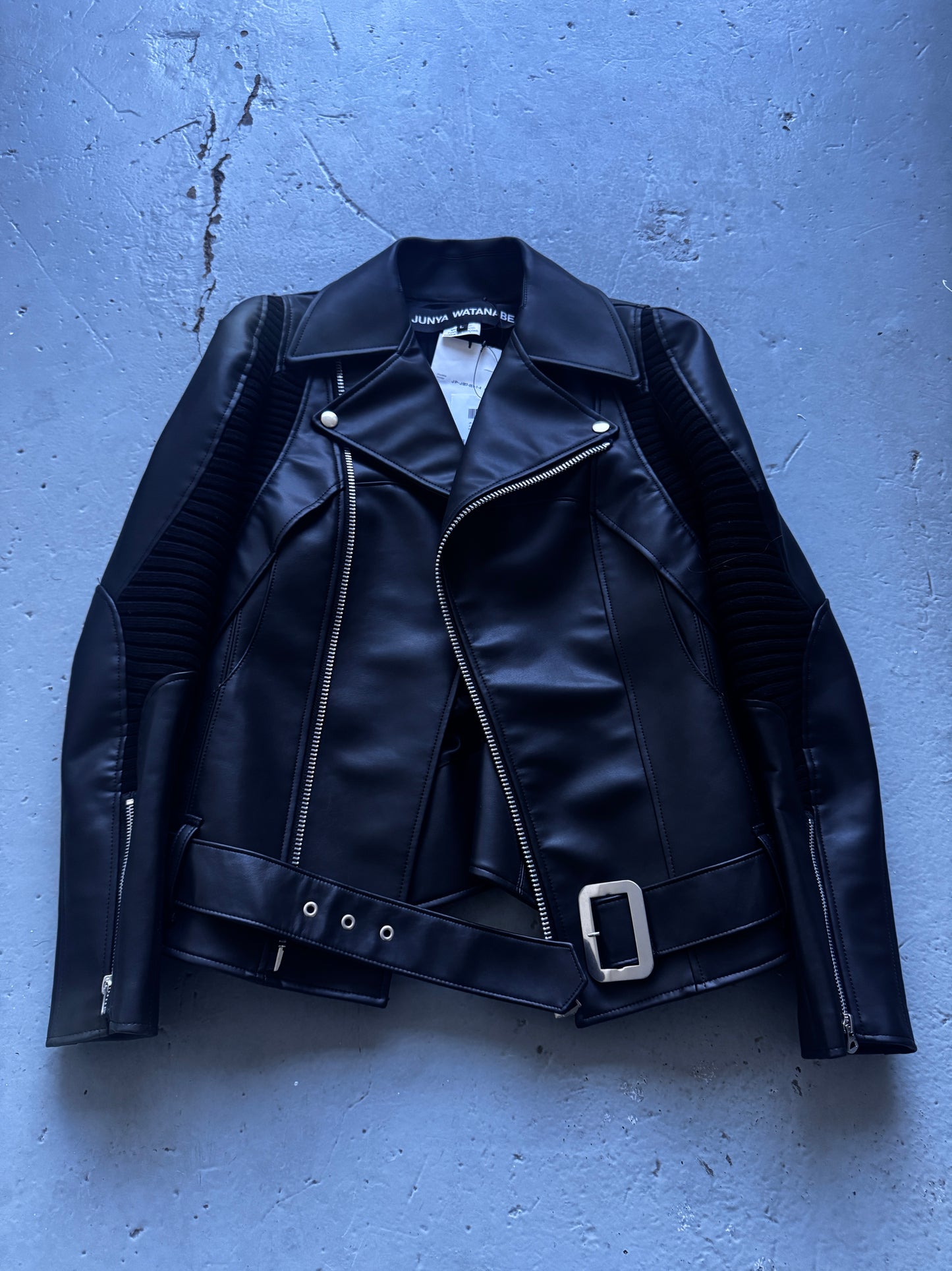 Junya Watanabe Runway Faux Leather Moto Jacket