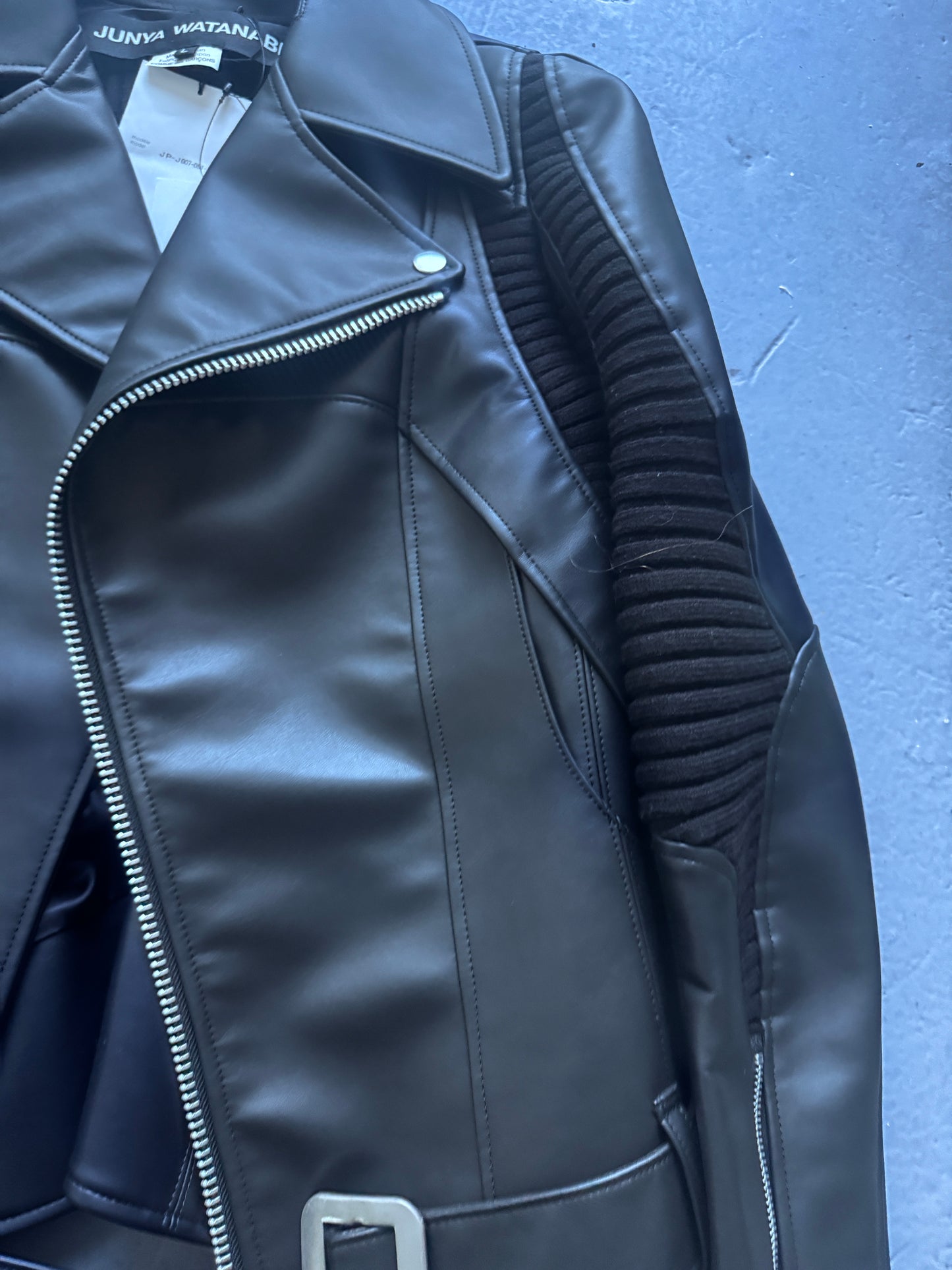 Junya Watanabe Runway Faux Leather Moto Jacket