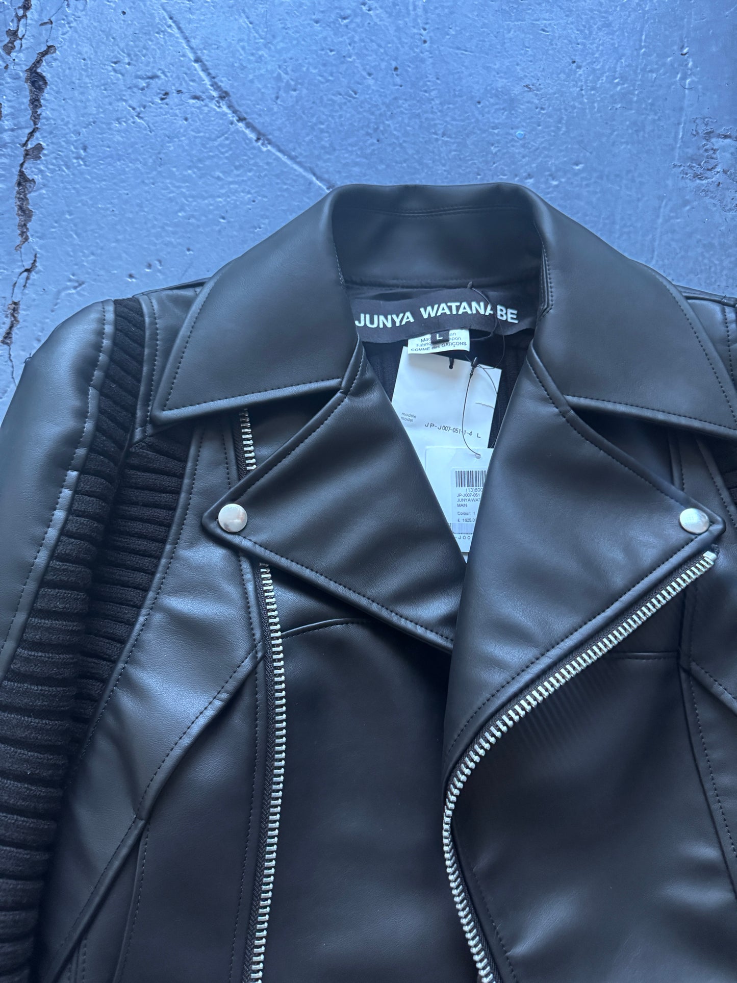 Junya Watanabe Runway Faux Leather Moto Jacket