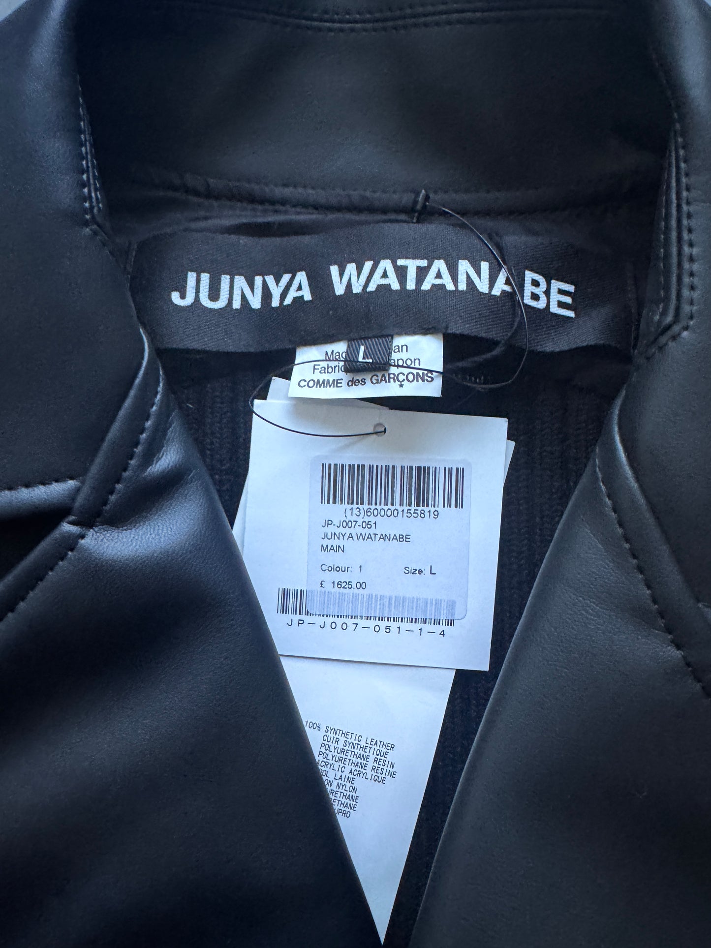 Junya Watanabe Runway Faux Leather Moto Jacket