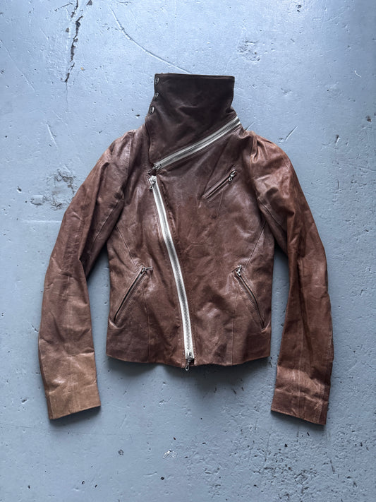 s/stere sistere modular high neck leather jacket